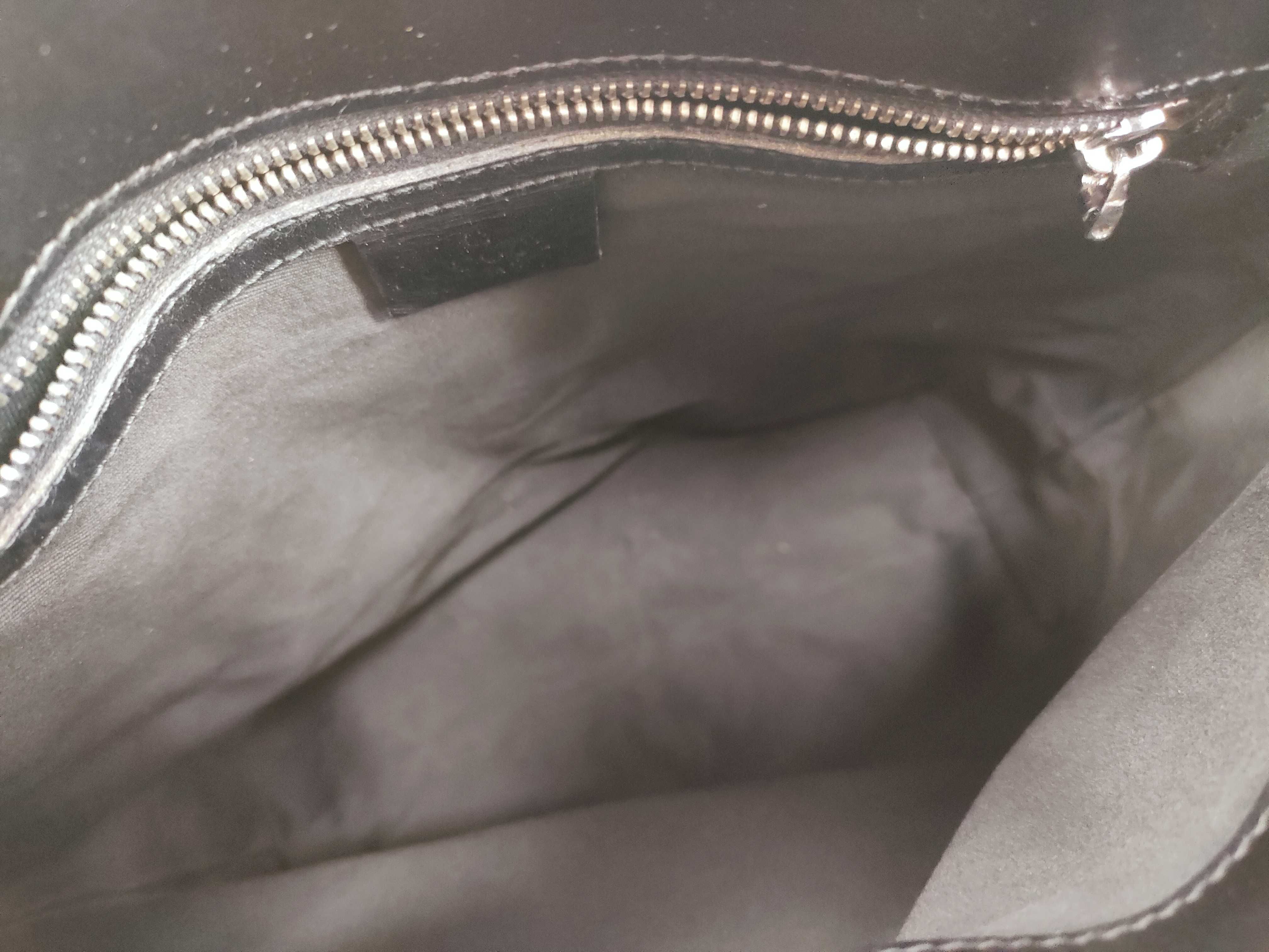 GG logo pattern canvas leather handbag — view 11