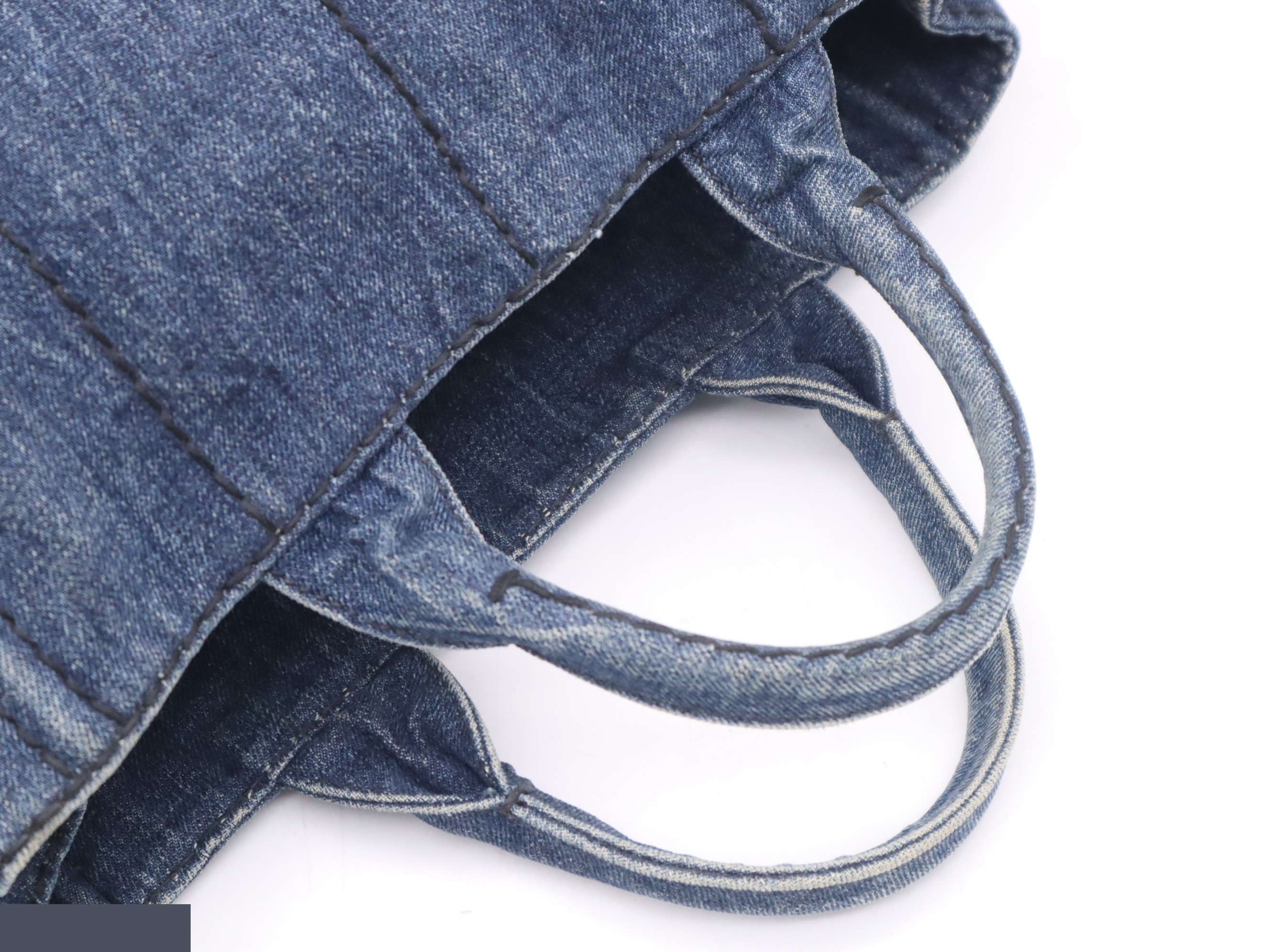 Denim Canapa Mini Tote Bag, Blue — view 6
