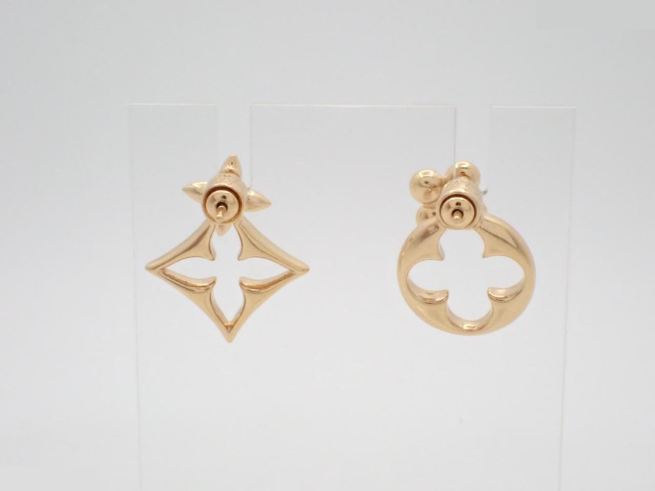 M00770 LV Flowergram Earrings, Gold GP — view 2