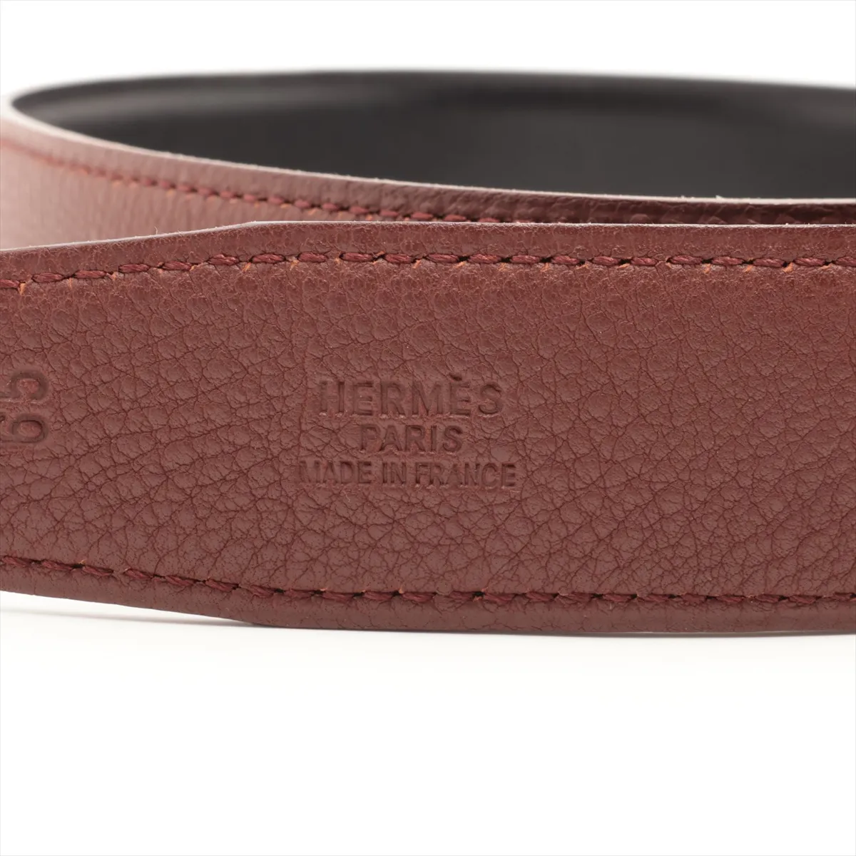 H-belt D:2000 Belt 65 Leather Black x Brown — view 5