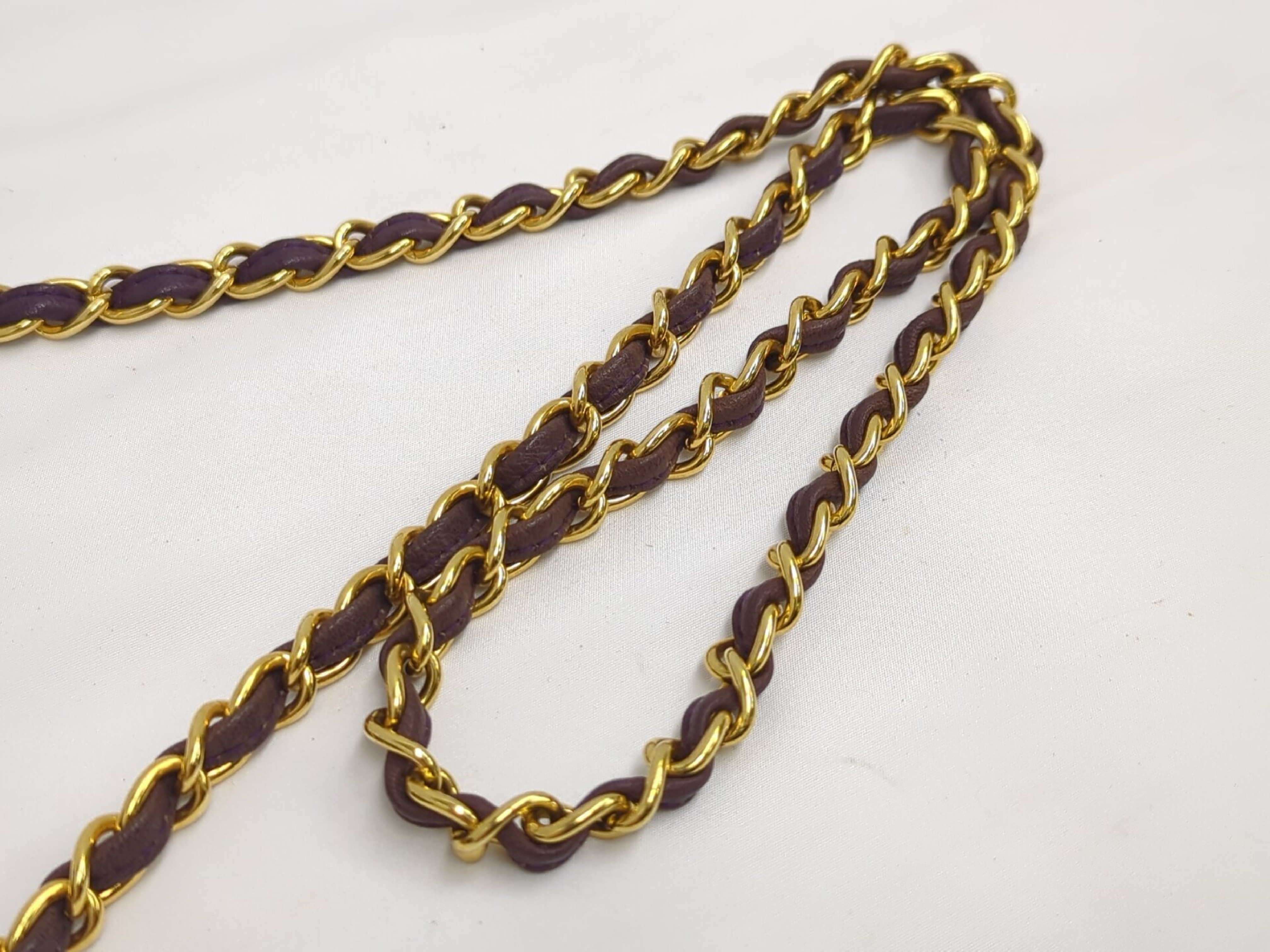 suede purple fringe chain shoulder bag (serial number 0) — view 6