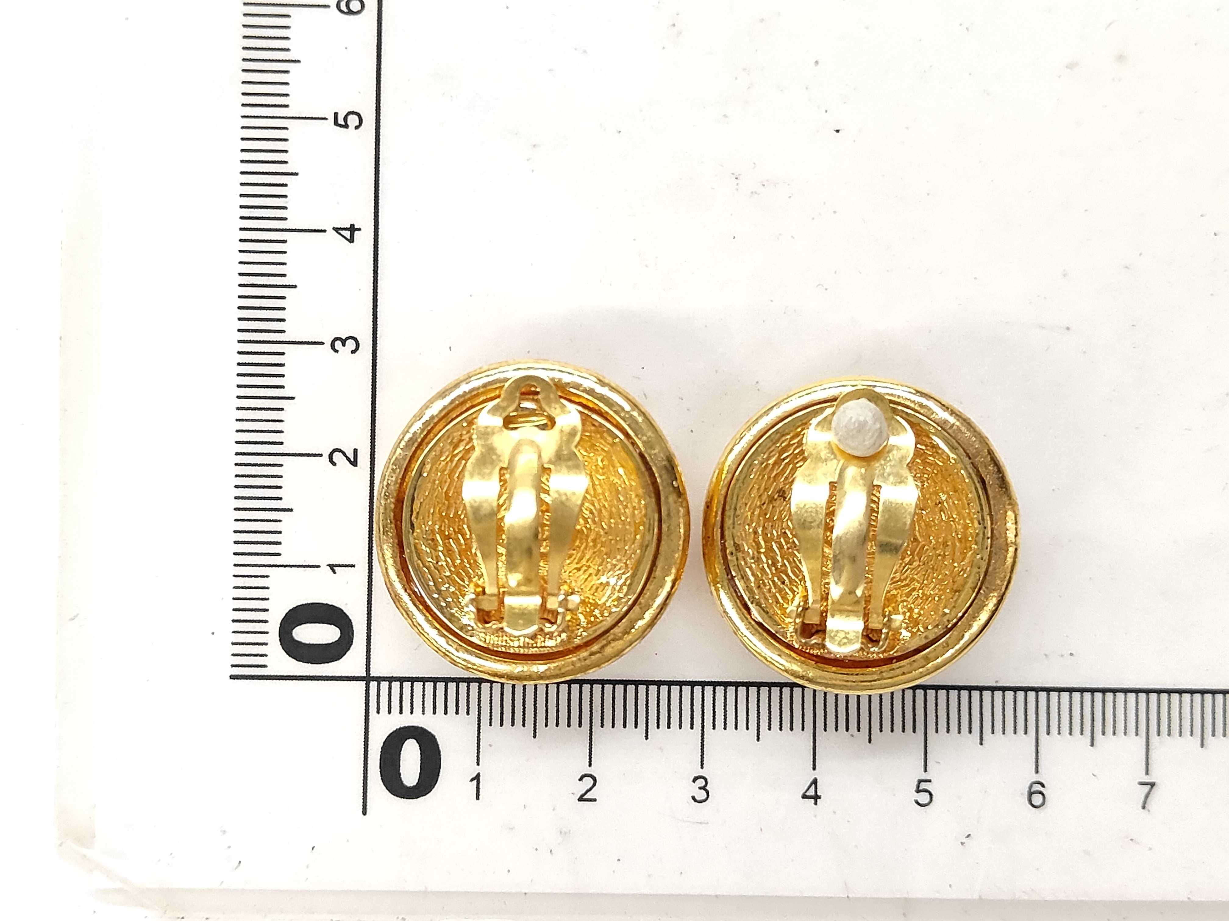 Coco Mark Vintage Gold Earrings — view 2
