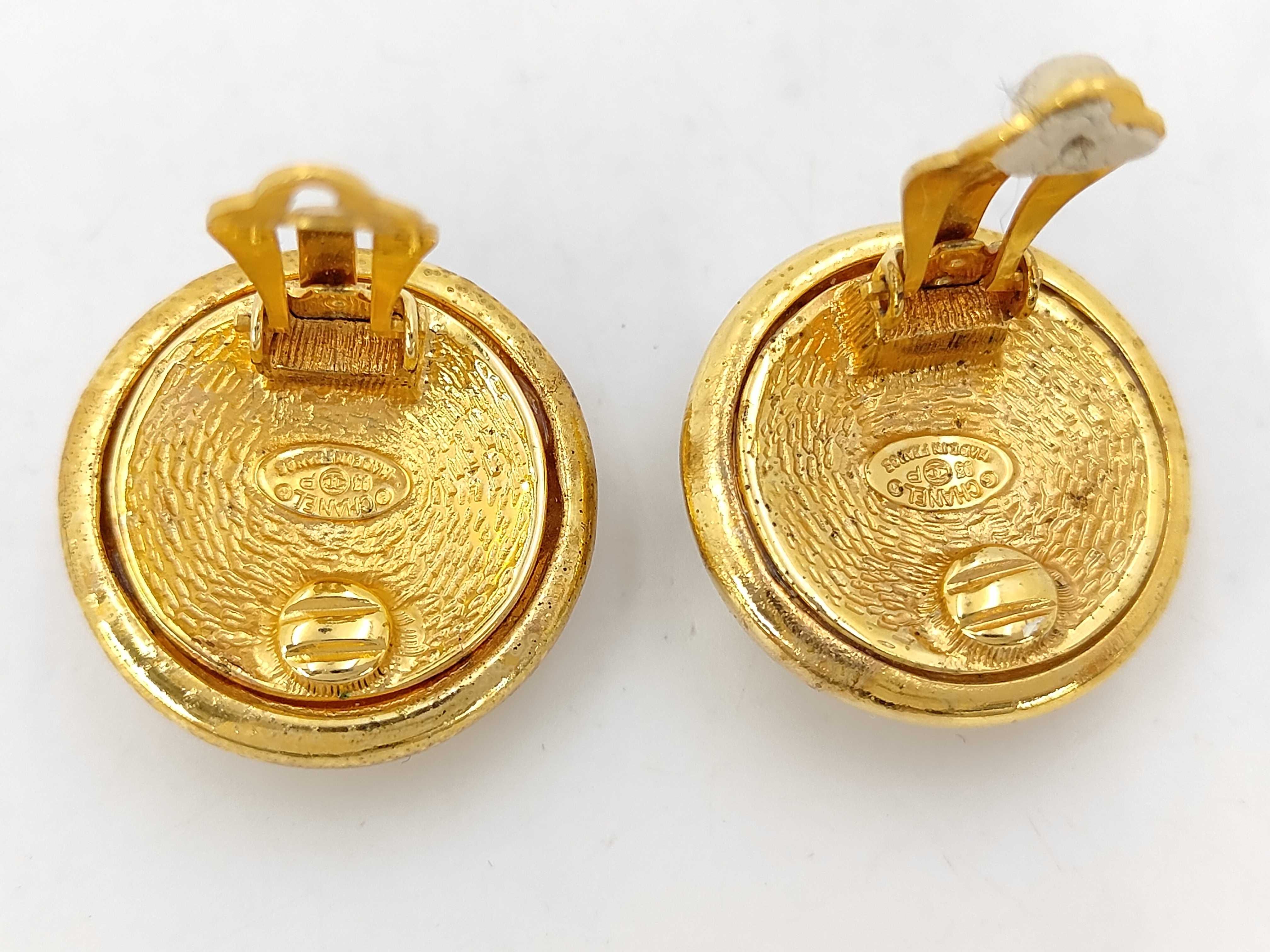 Coco Mark Vintage Gold Earrings — view 4