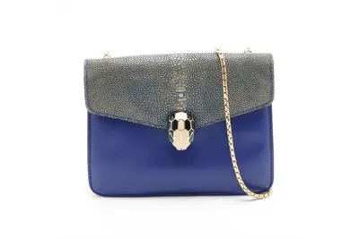 Serpenti Stingray Leather Shoulder Bag