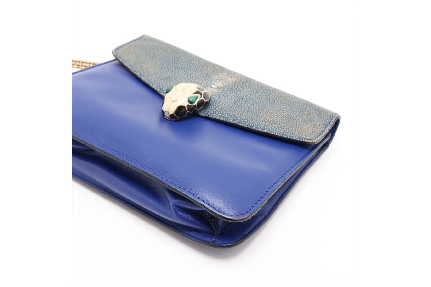 Serpenti Stingray Leather Shoulder Bag — view 3