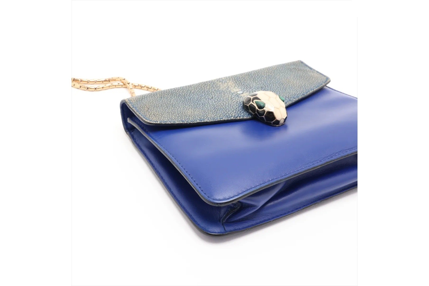 Serpenti Stingray Leather Shoulder Bag — view 4