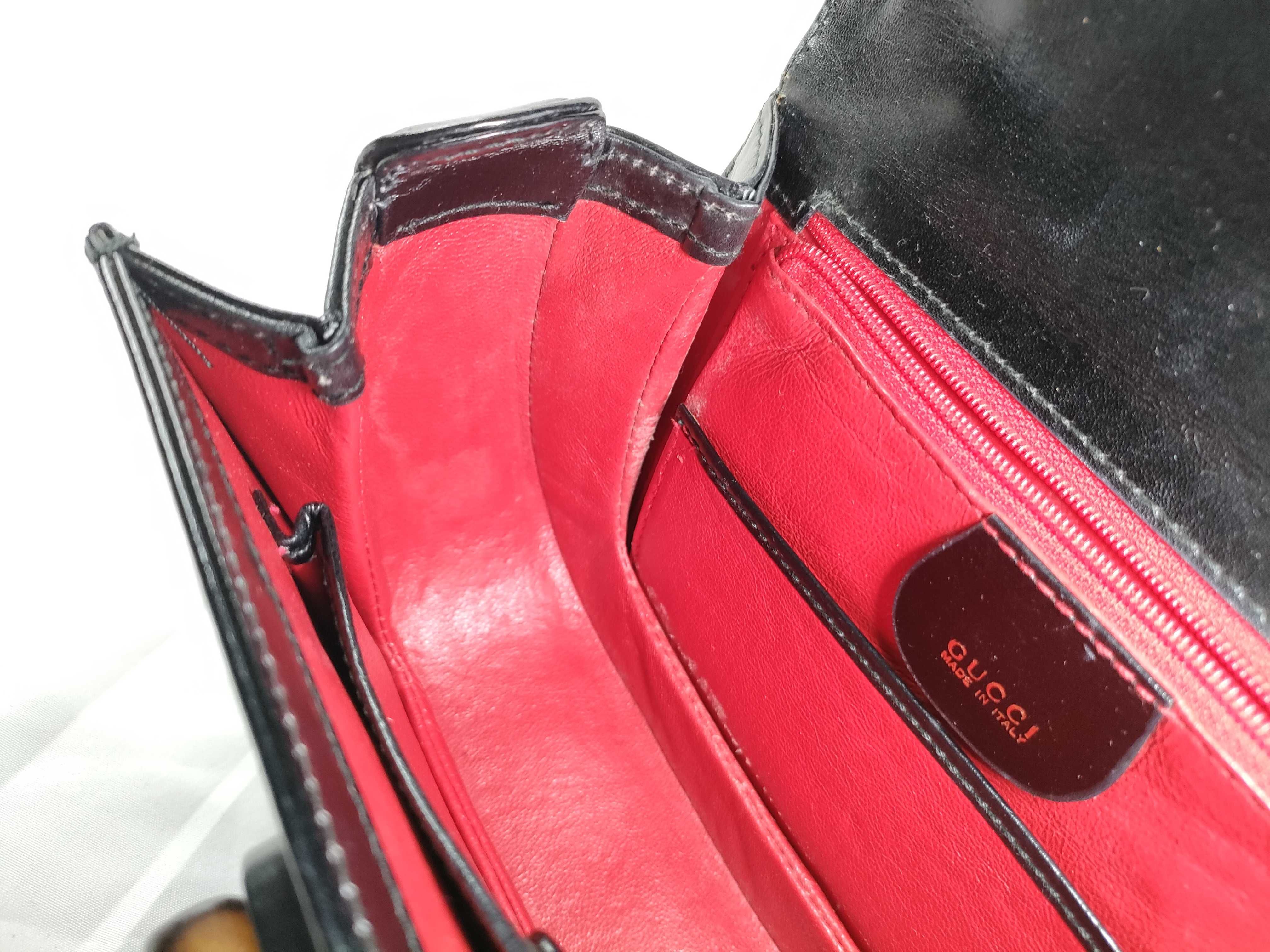 Bamboo Handbag, Turnlock Leather, Black Handbag — view 11