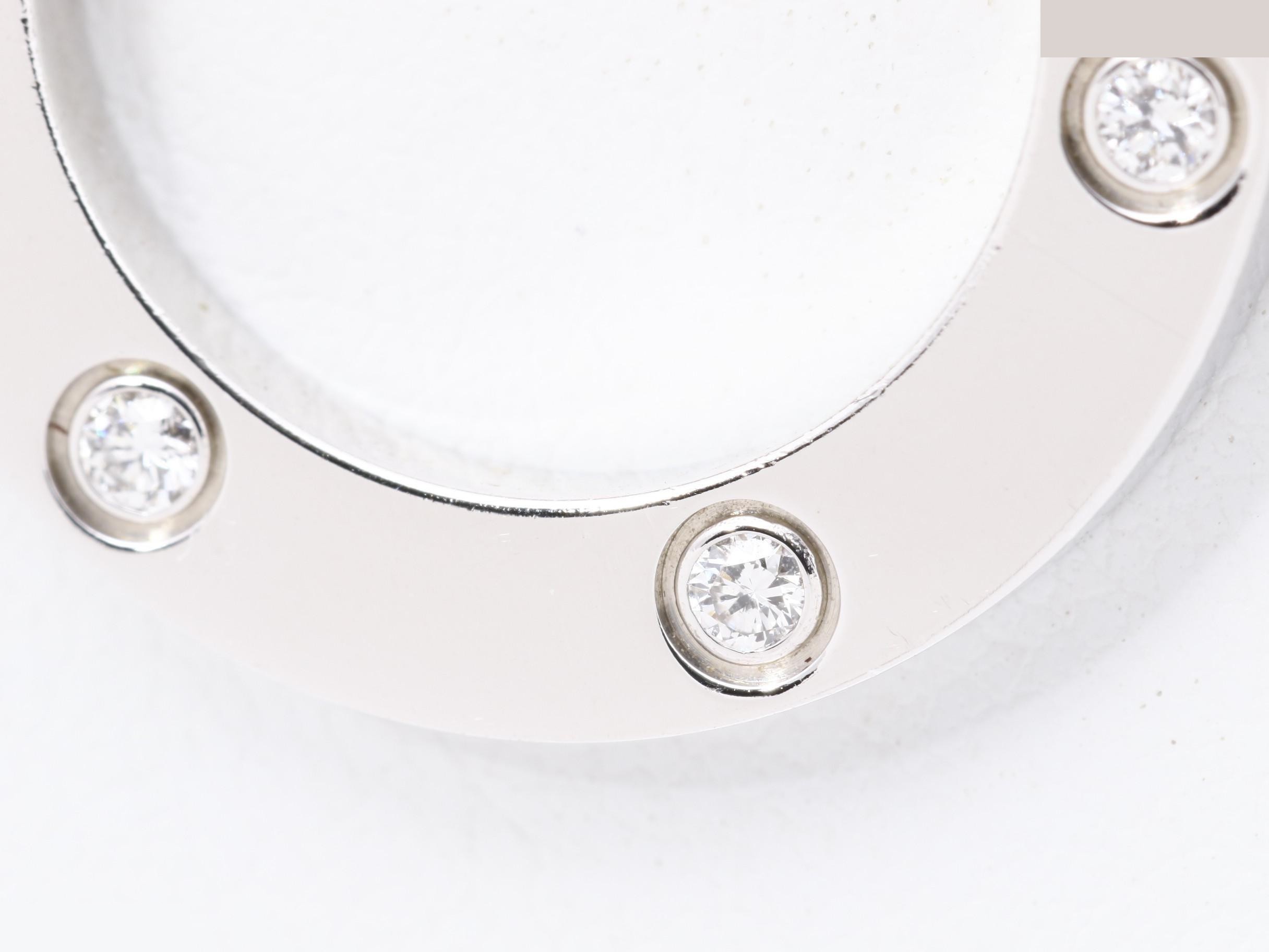 Love Necklace, Full Diamond Necklace, K18WG, 14g, Chain approx. 42cm — view 3