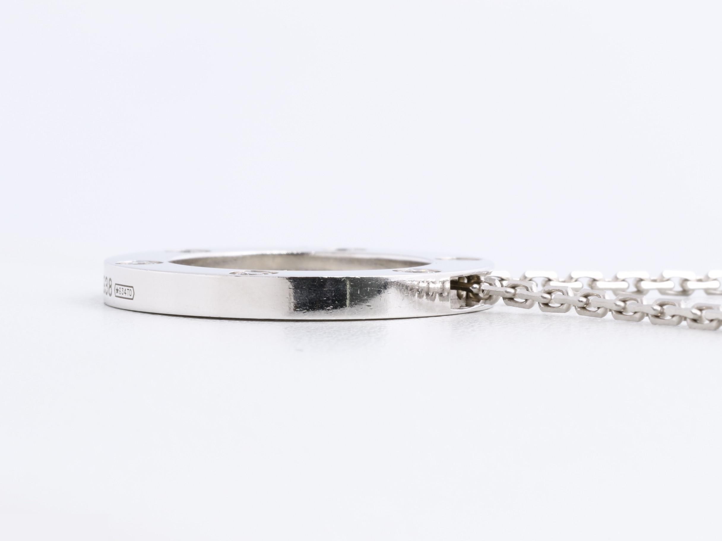 Love Necklace, Full Diamond Necklace, K18WG, 14g, Chain approx. 42cm — view 4