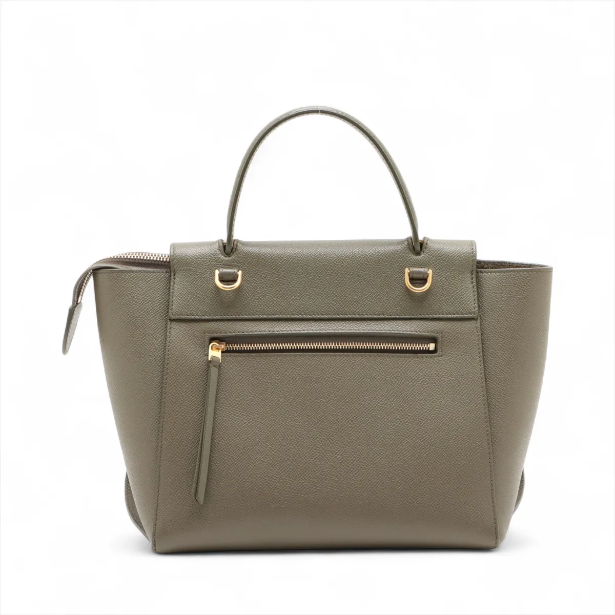 belt bag micro leather 2WAY handbag khaki — view 2