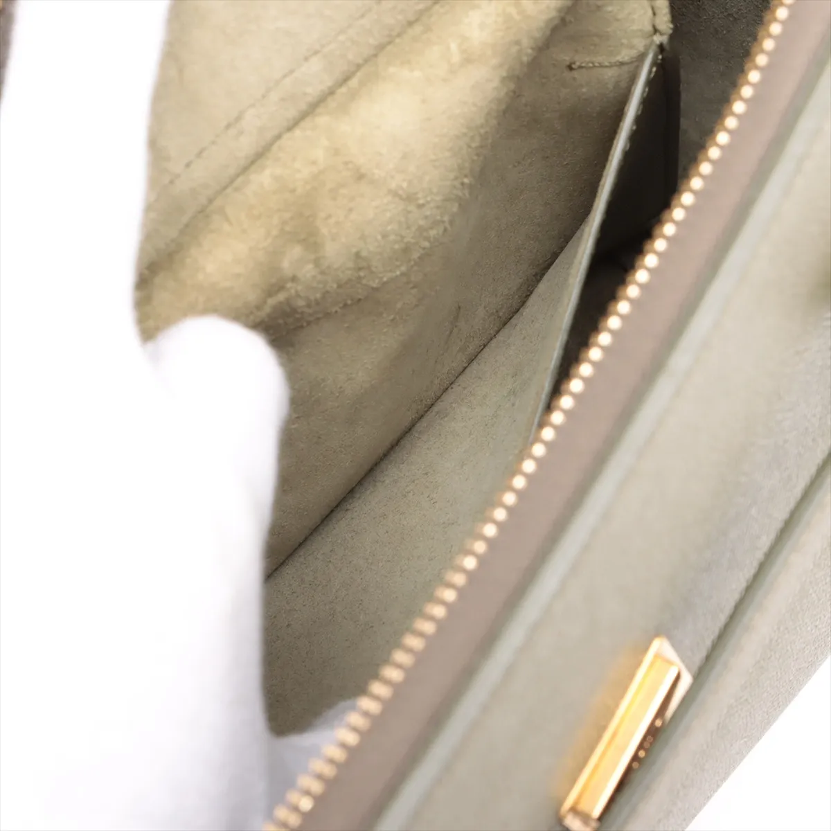 belt bag micro leather 2WAY handbag khaki — view 9