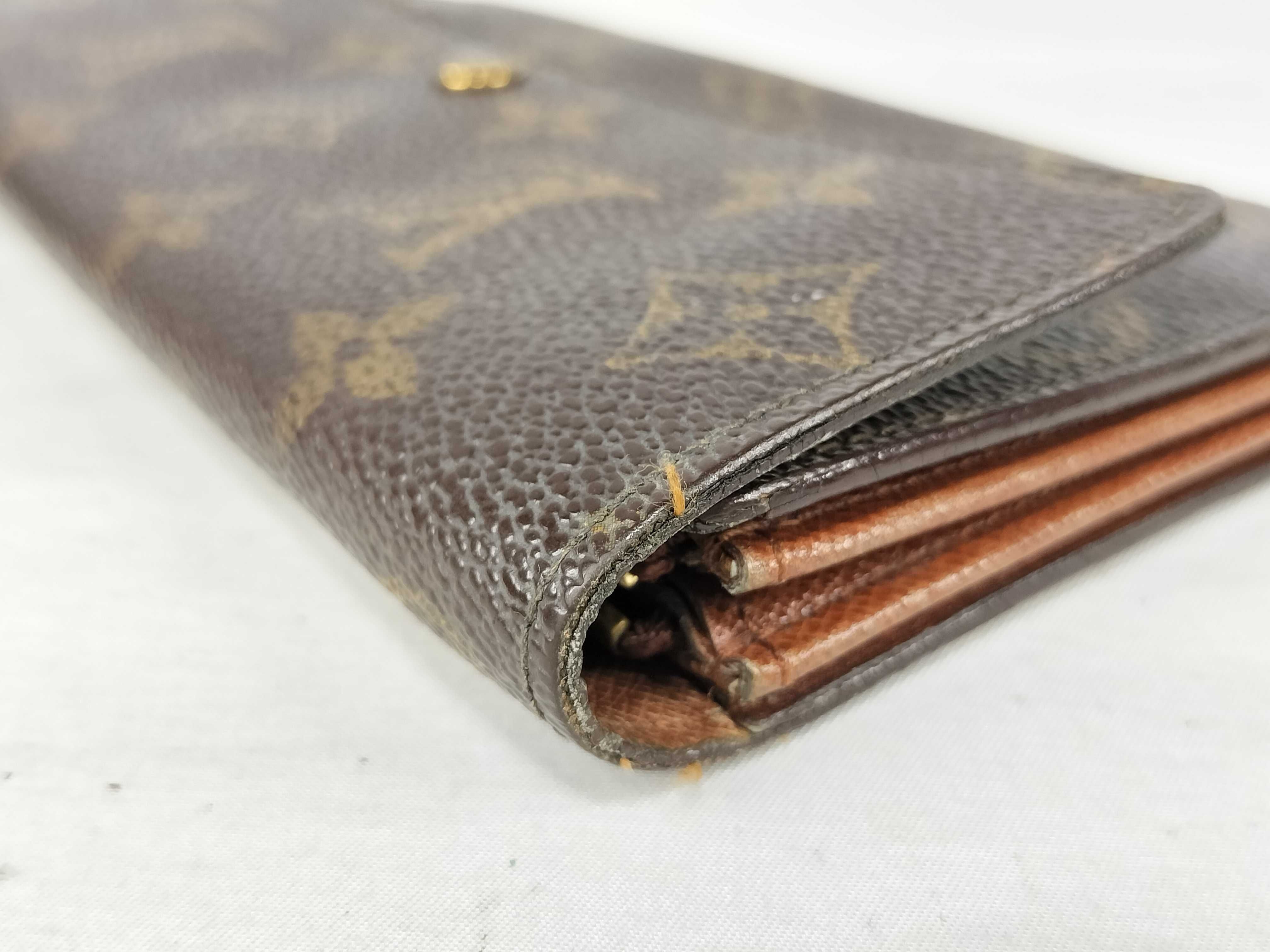 Monogram LV Wallet Portefeuille Sarah Brown Wallet — view 14