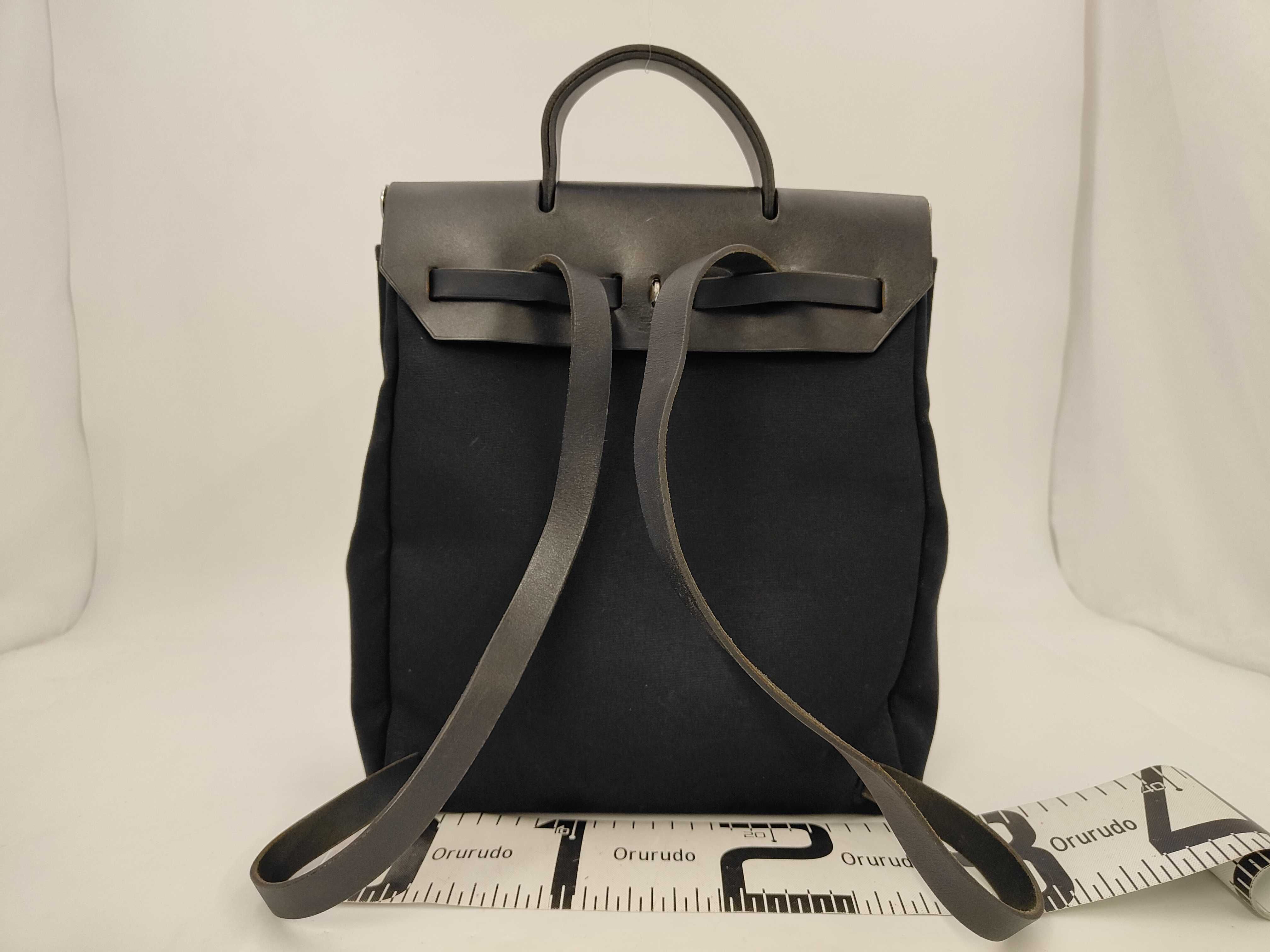 Herbag Ad PM Toile Officier x Vache Hunter Black Silver Hardware G: 2003 Backpack — view 2