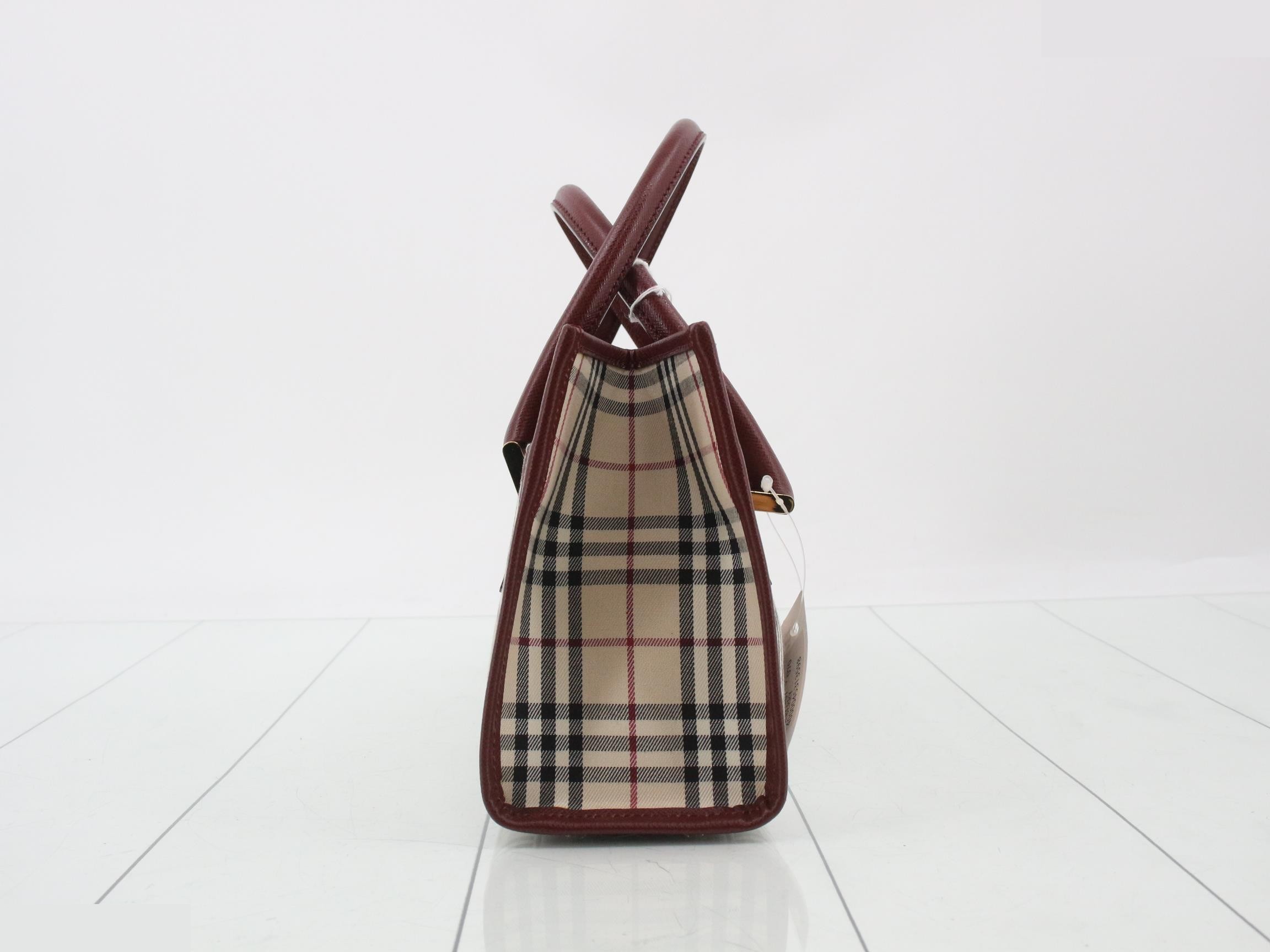 Logo check pattern handbag — view 3