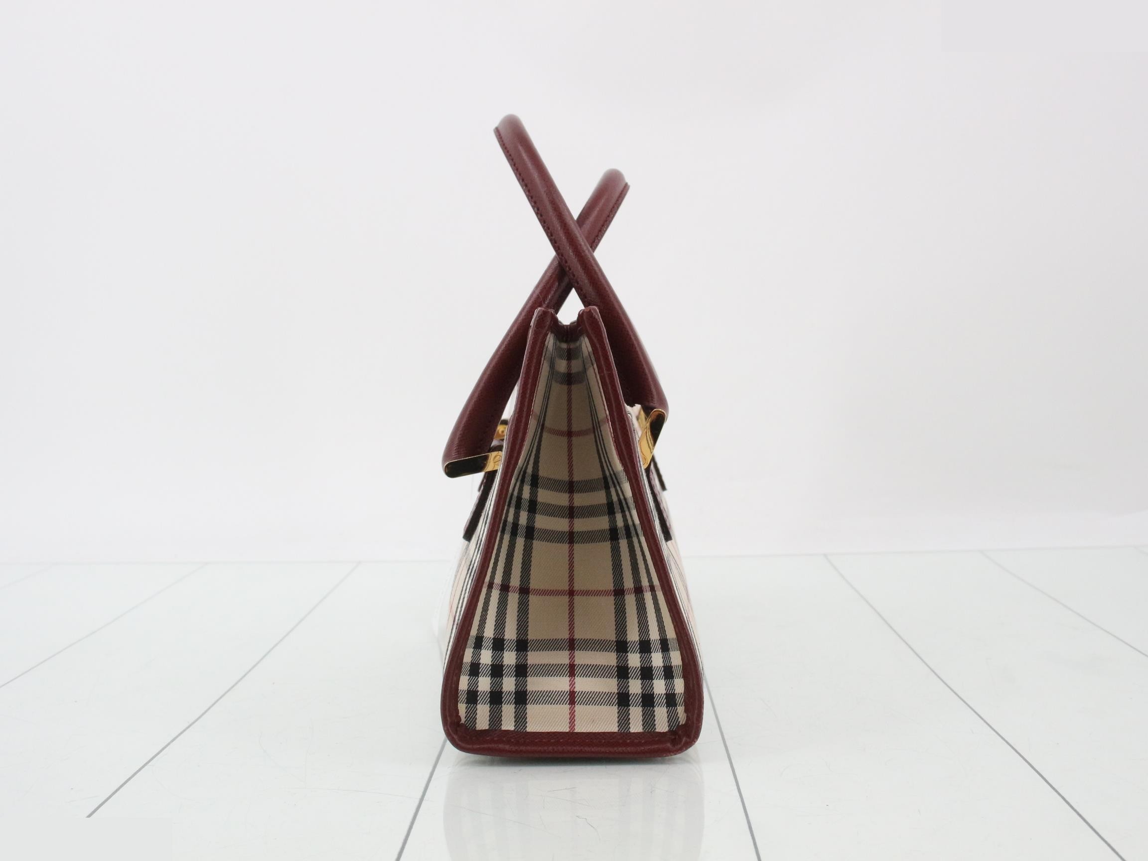 Logo check pattern handbag — view 4