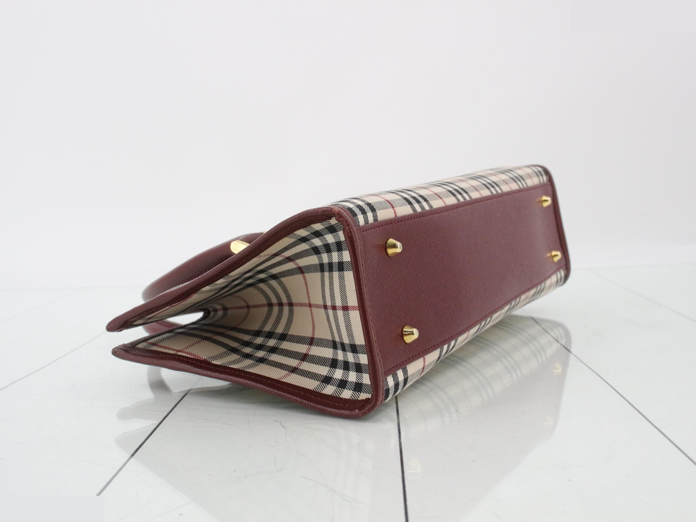 Logo check pattern handbag — view 5