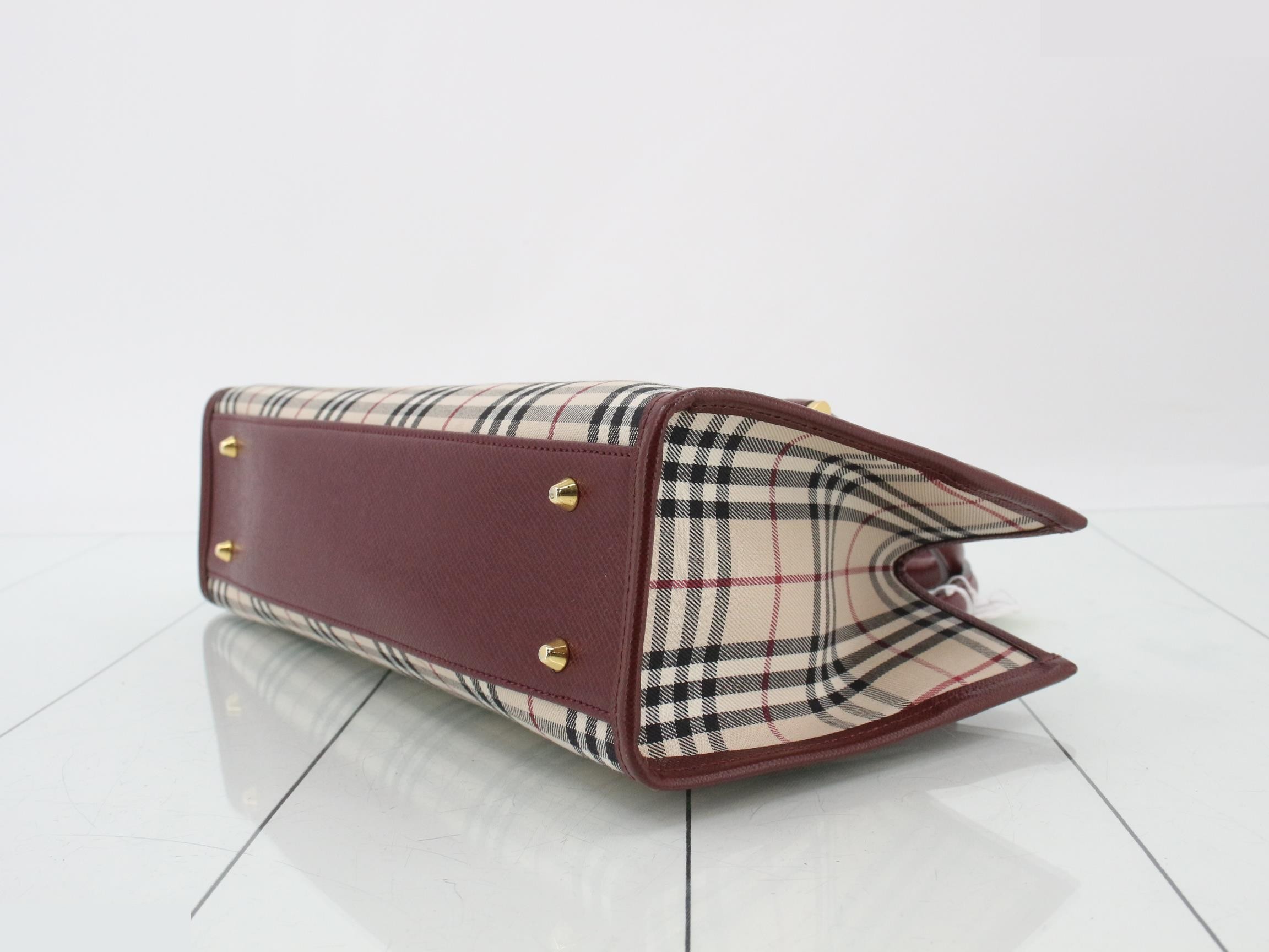 Logo check pattern handbag — view 6