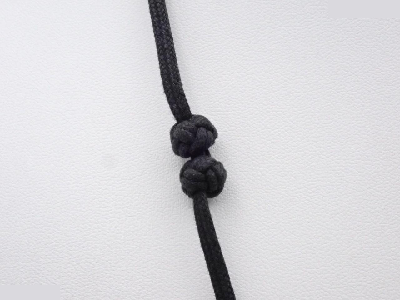 Porosus Petit H Necklace, Black, Cord approx. 70cm — view 2