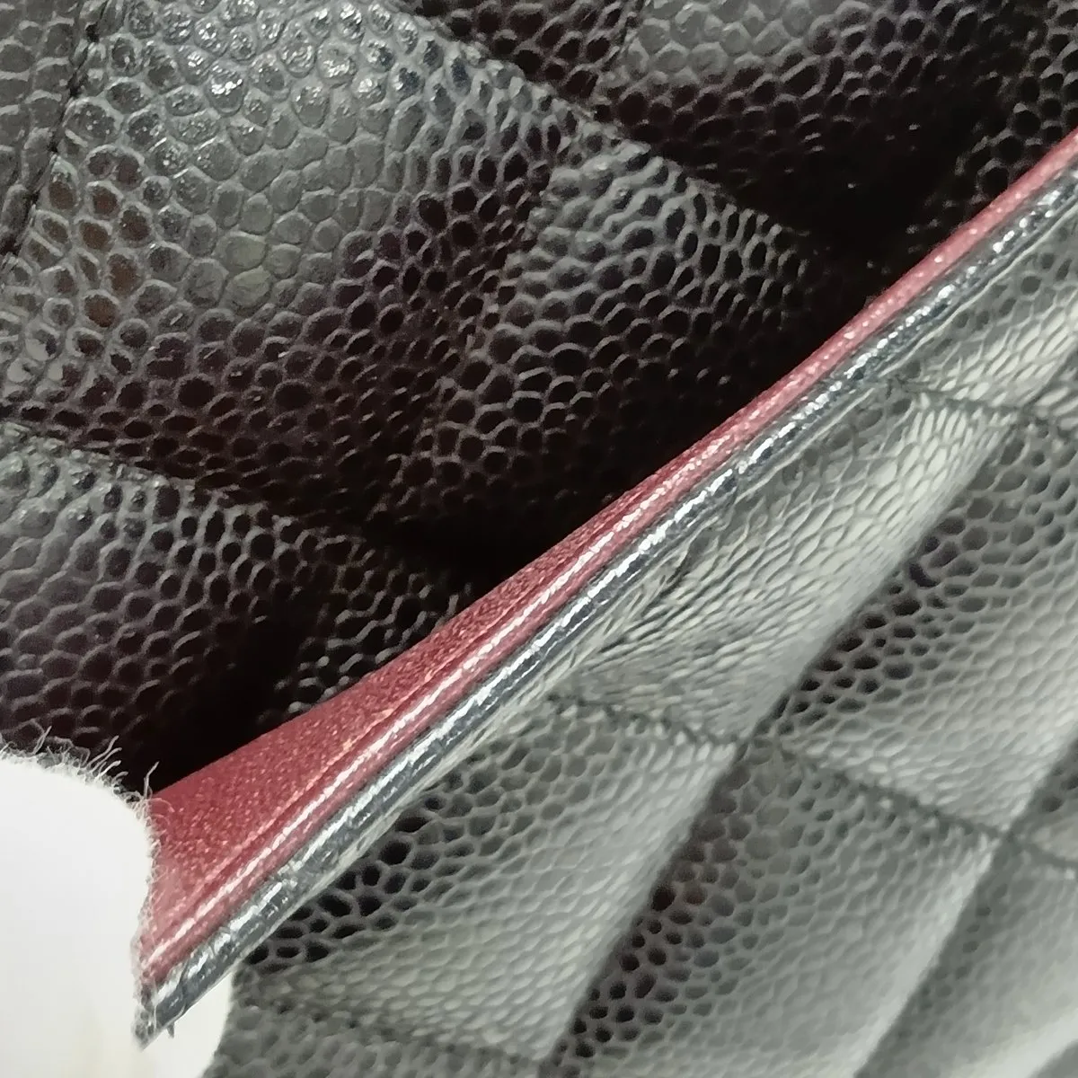 [Individually packaged] Chanel Large Matelassé 30 Caviar Skin Single Flap Double Chain Tote Bag, Black with Silver Hardware, 25146060, Serial Number , A58600 — view 11