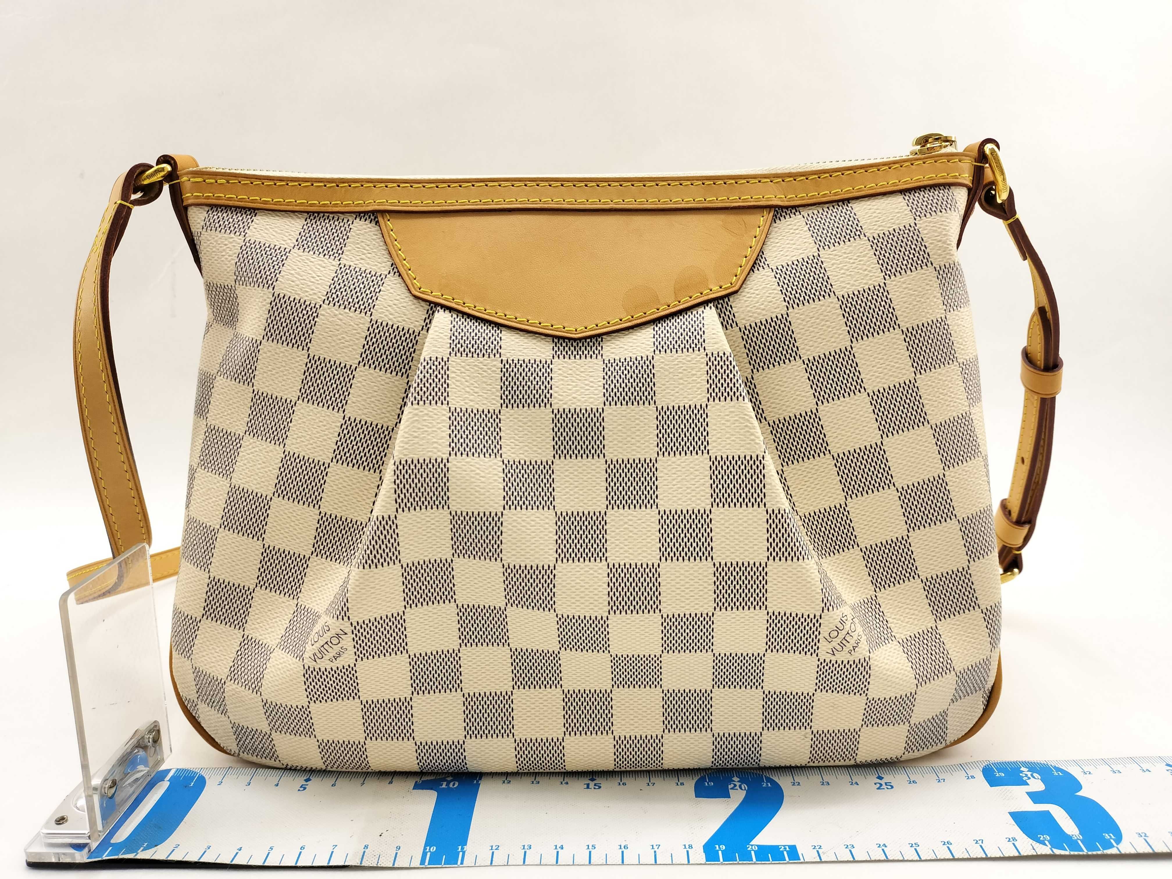 Damier Azur Siracusa PM N41113 GI0164 White Shoulder Bag — view 2