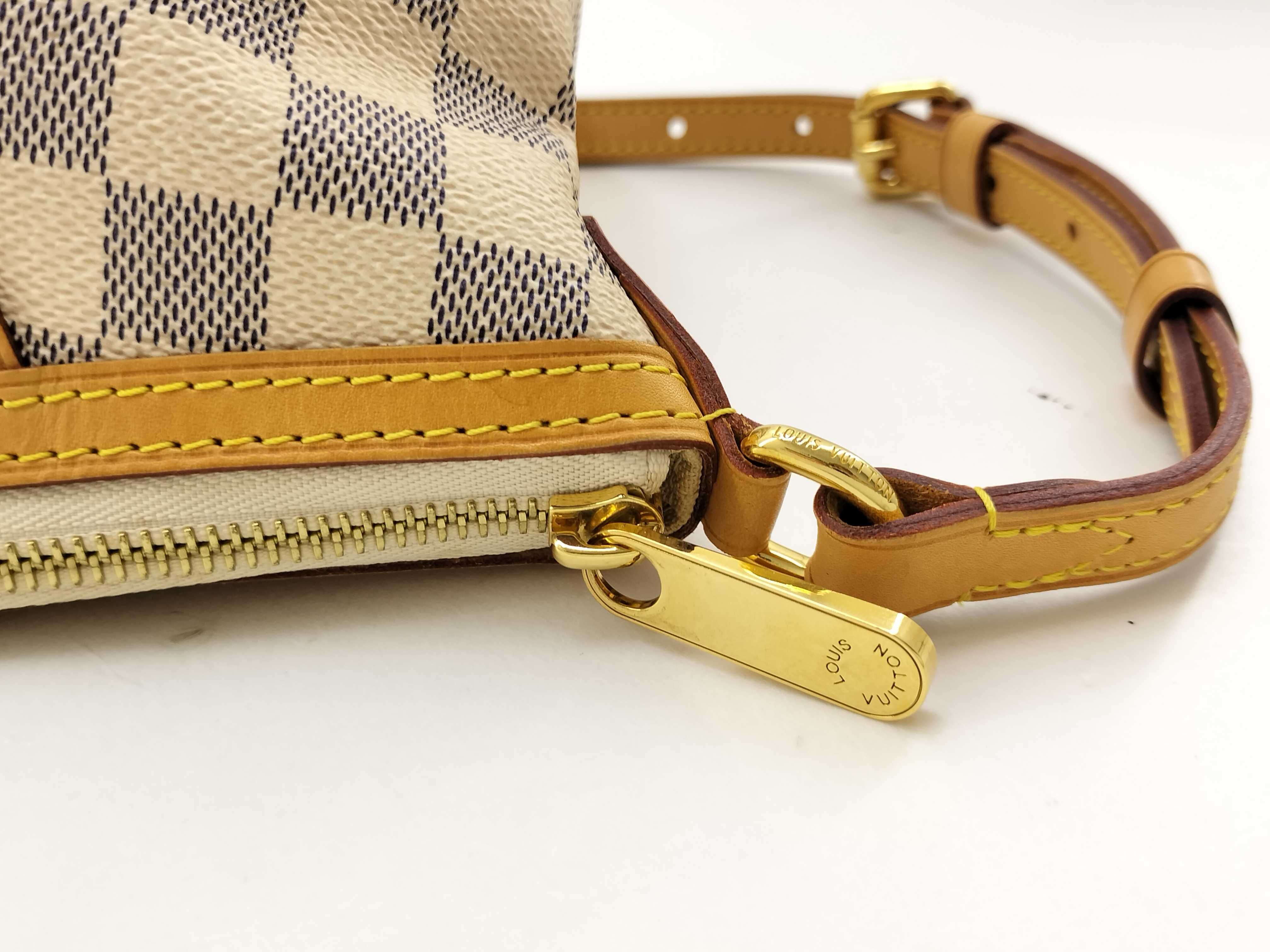 Damier Azur Siracusa PM N41113 GI0164 White Shoulder Bag — view 4