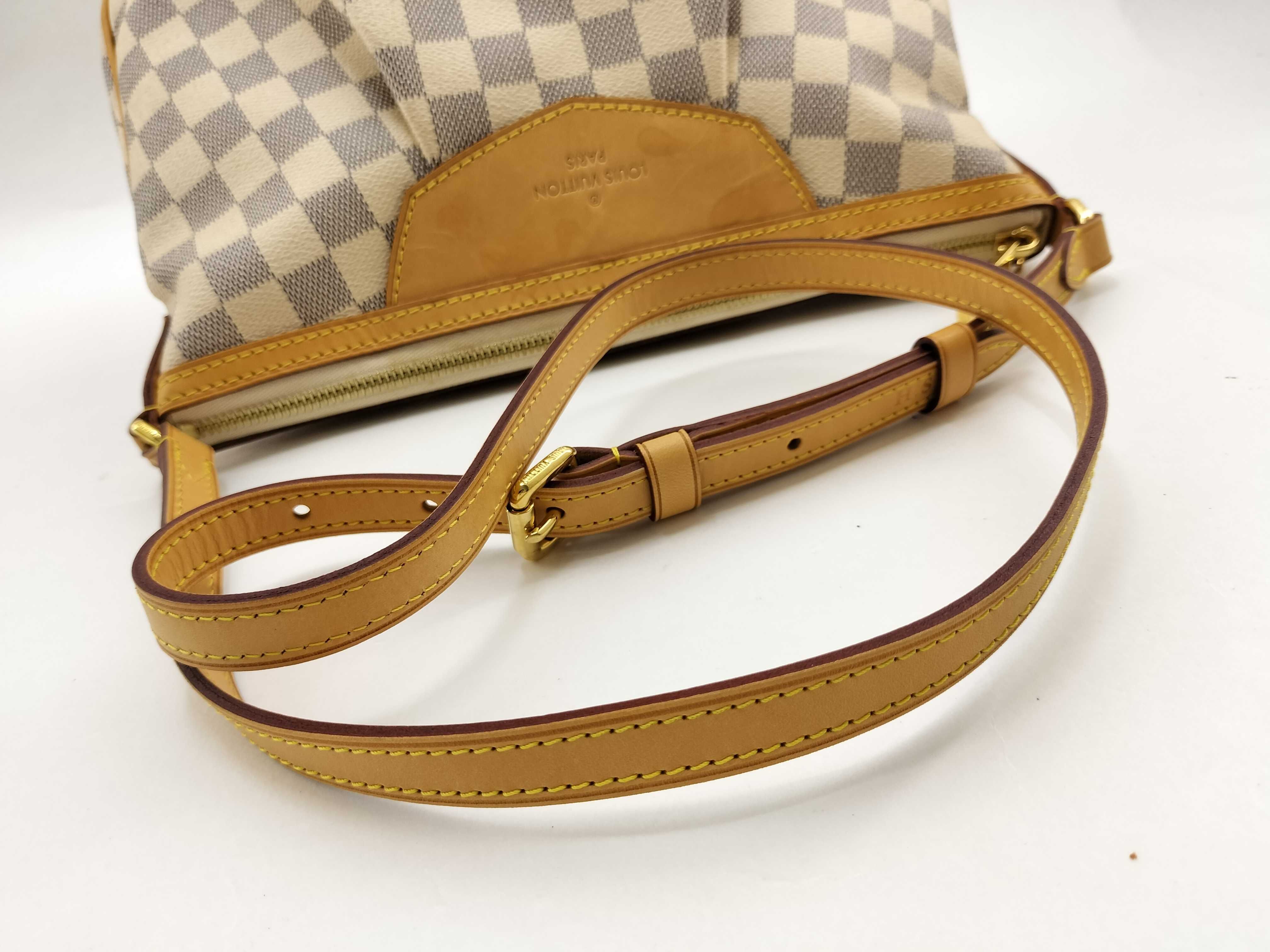 Damier Azur Siracusa PM N41113 GI0164 White Shoulder Bag — view 5
