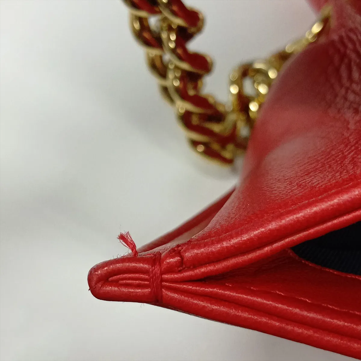 Boy Chanel 25 Leather Chain Shoulder Bag, Red with Gold Hardware, 18991032, Serial Number 18-series, A67086 — view 11