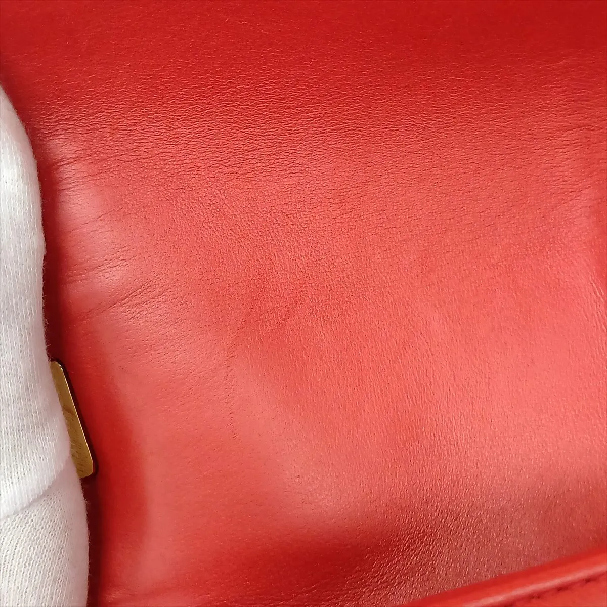 Boy Chanel 25 Leather Chain Shoulder Bag, Red with Gold Hardware, 18991032, Serial Number 18-series, A67086 — view 12