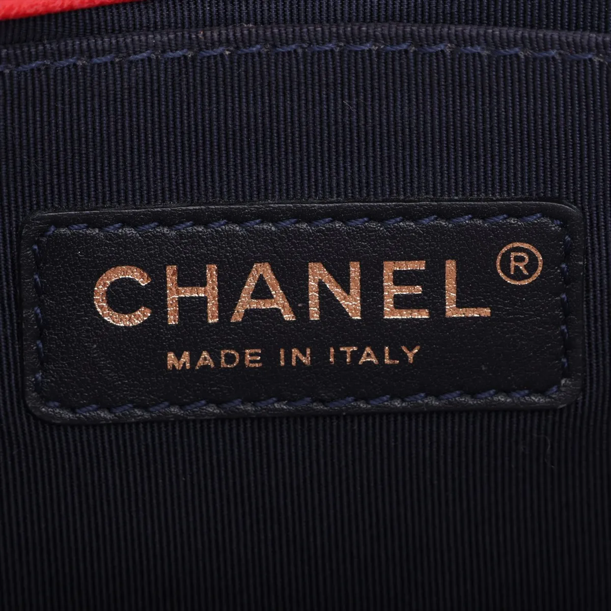 Boy Chanel 25 Leather Chain Shoulder Bag, Red with Gold Hardware, 18991032, Serial Number 18-series, A67086 — view 9