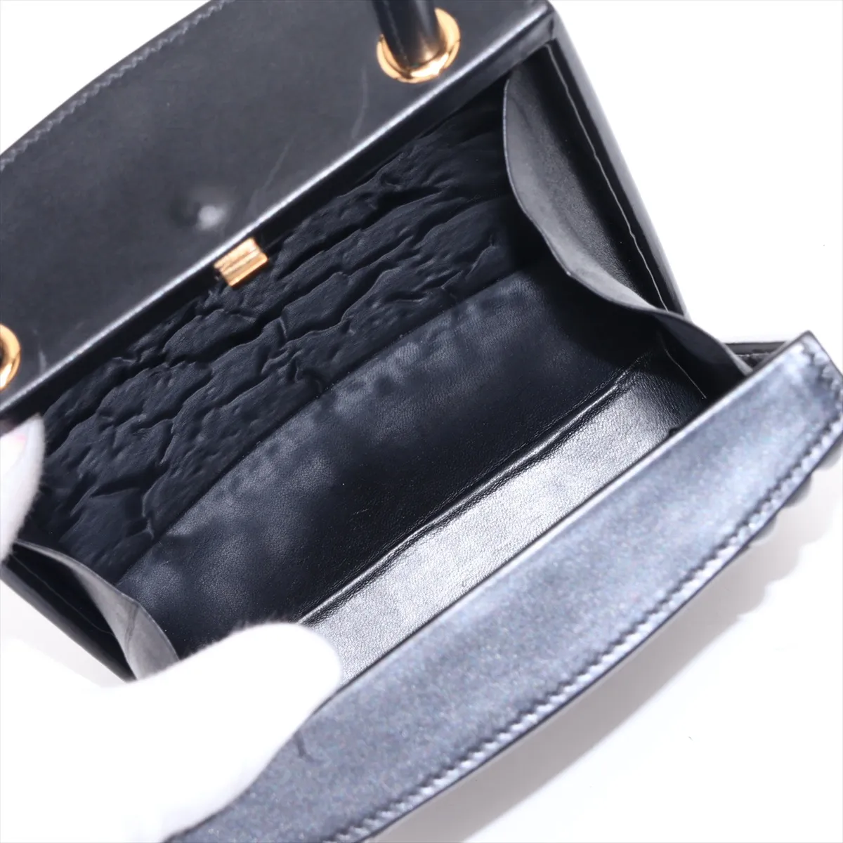 [Individually packaged] Hermes Cadena Kelly Box Calf Black Silver Hardware I: 2005 — view 7