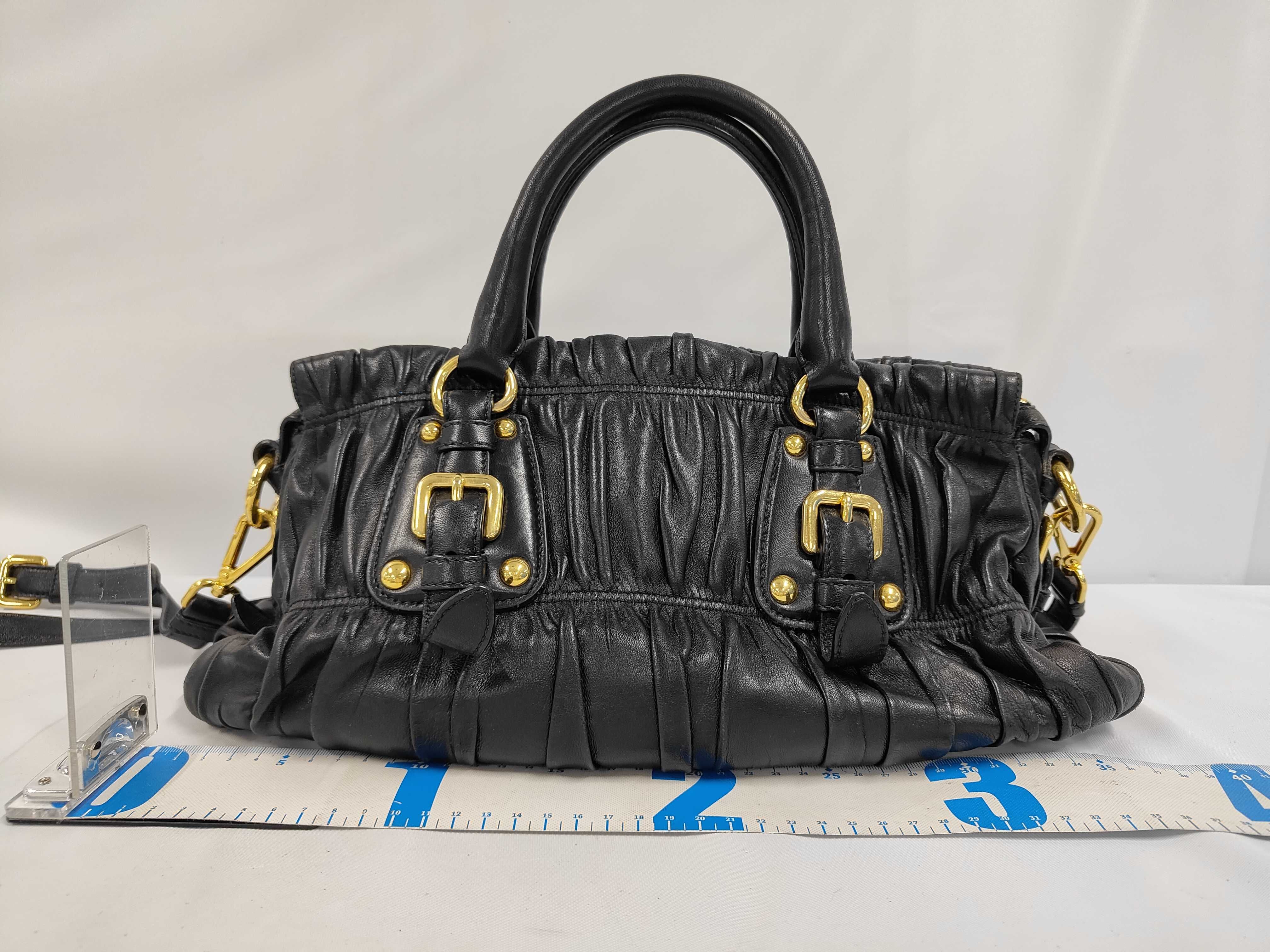 All-Leather Gathered 2-Way Tote Bag/Handbag — view 2