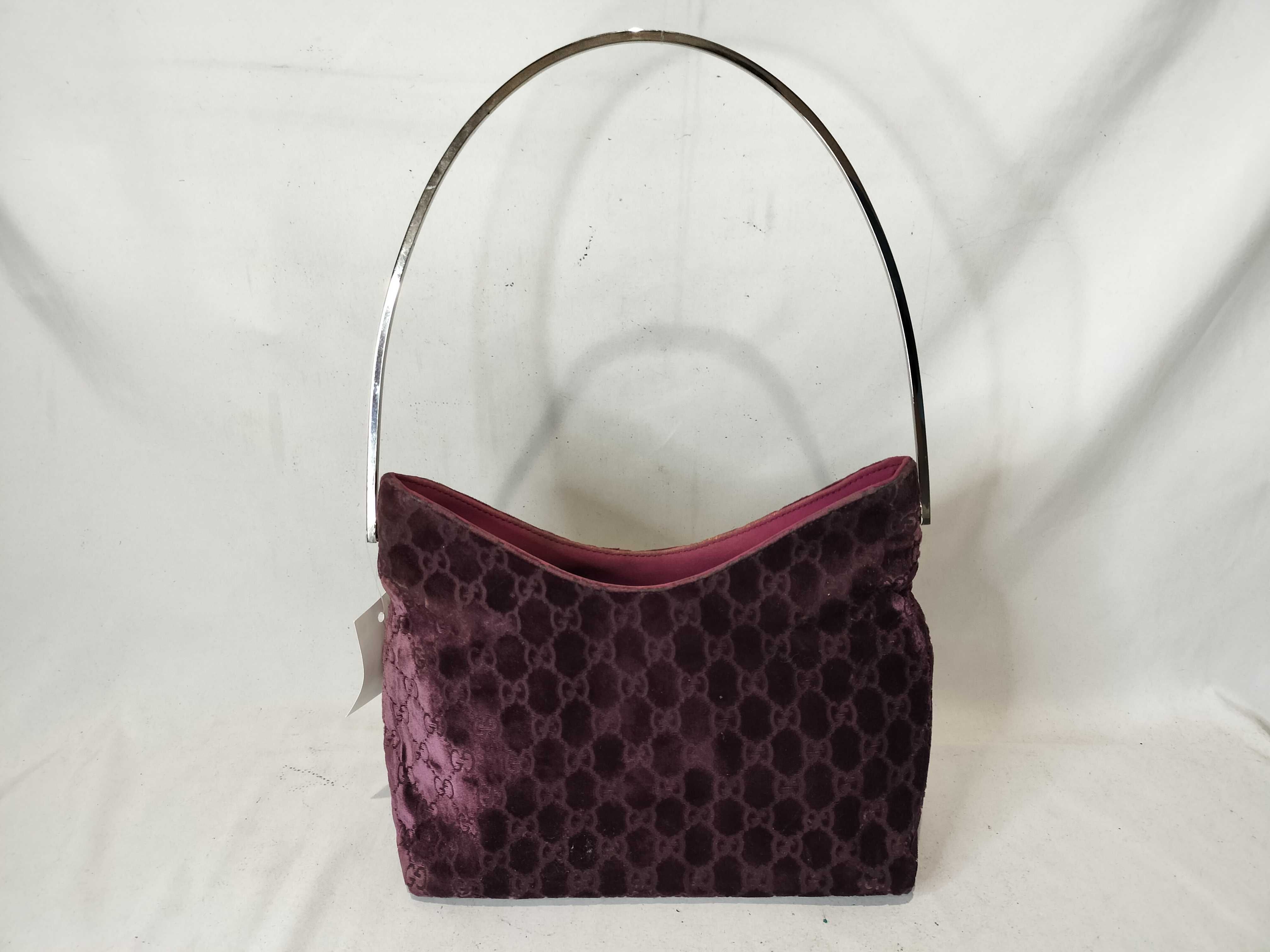 001・3444・1978 Velour One-Shoulder Handbag