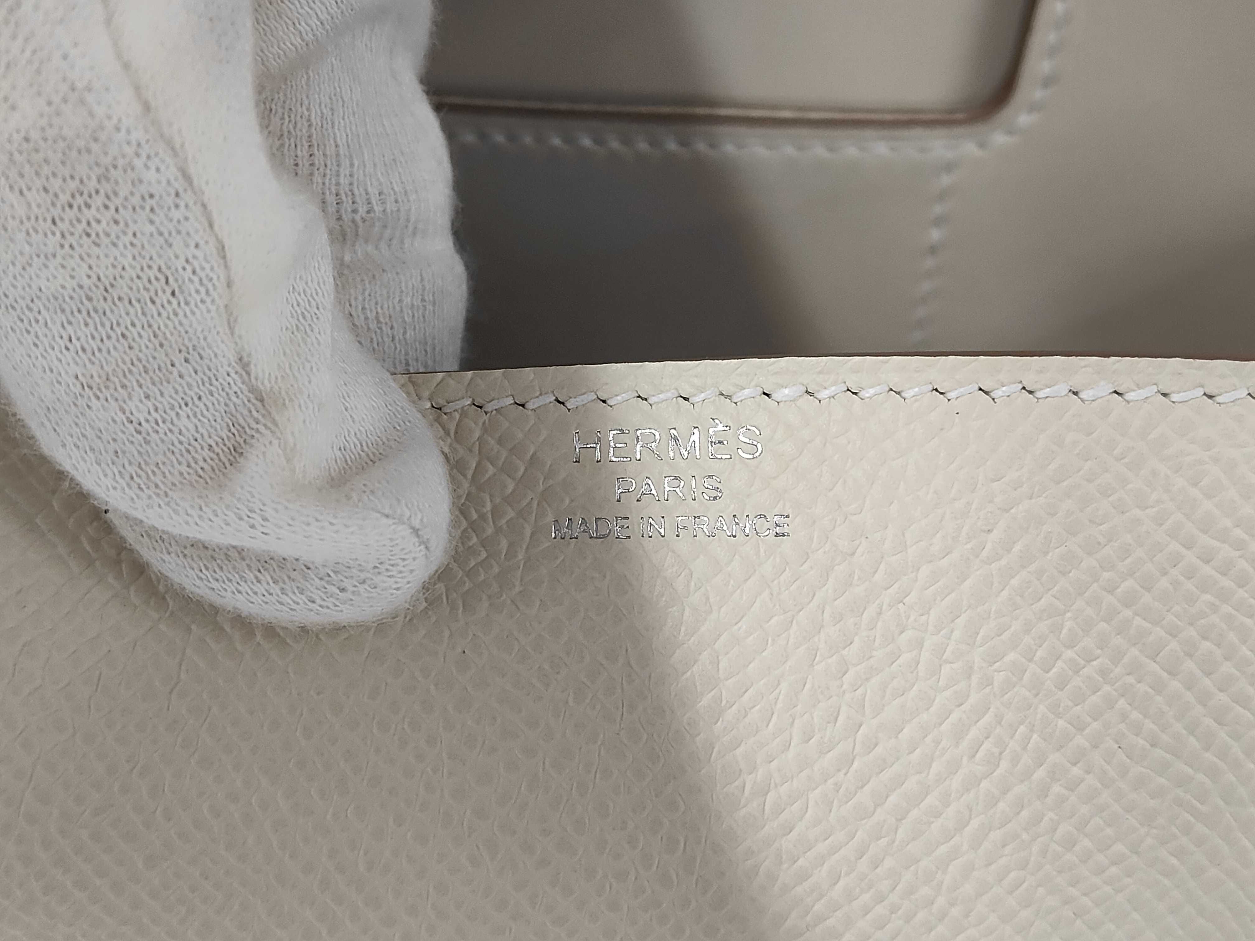 Della Cavalleria Mini Epsom Leather Shoulder Bag, Silver Hardware, G Stamp — view 9