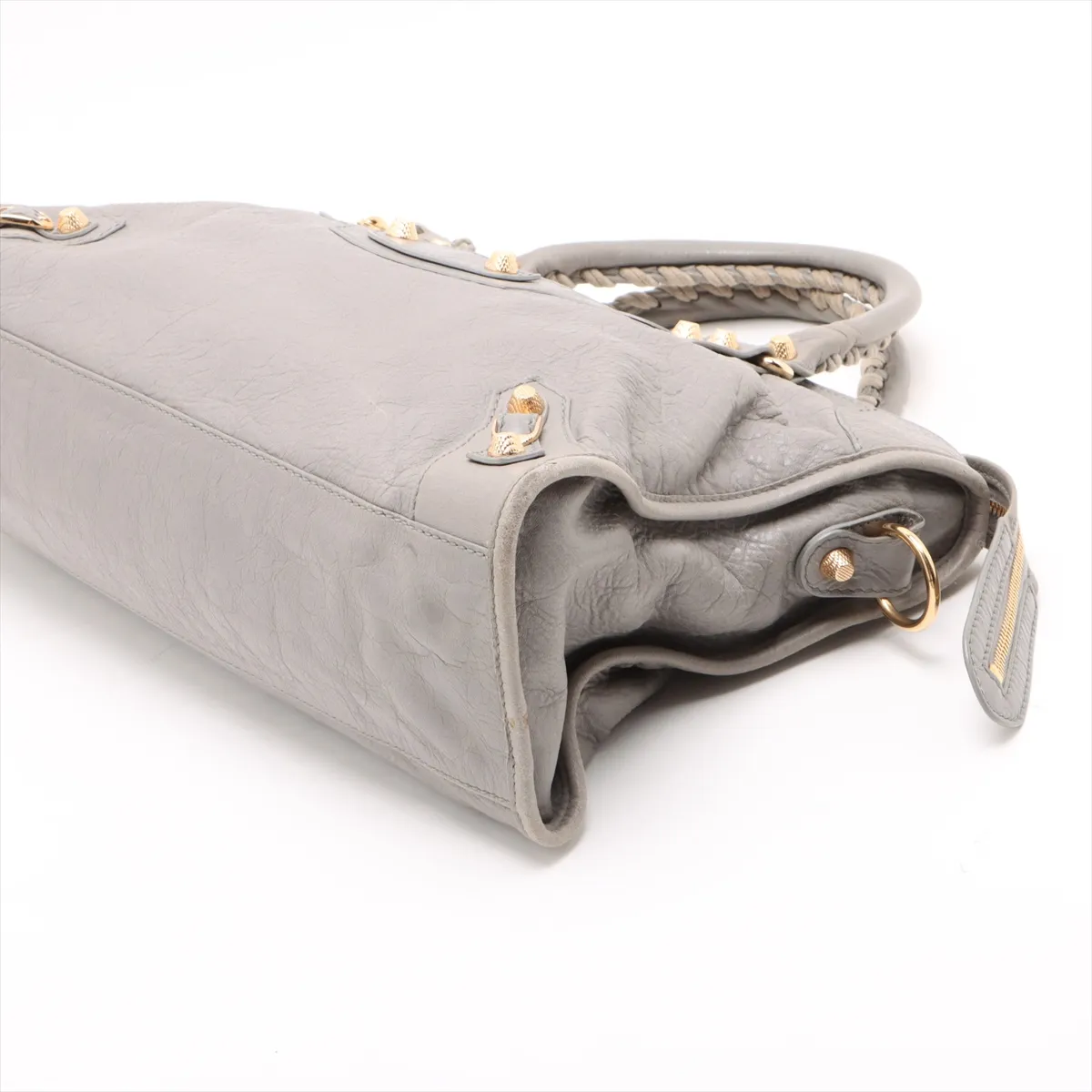 The Giant City Leather 2WAY Handbag Gray 281770 with Mirror — view 3