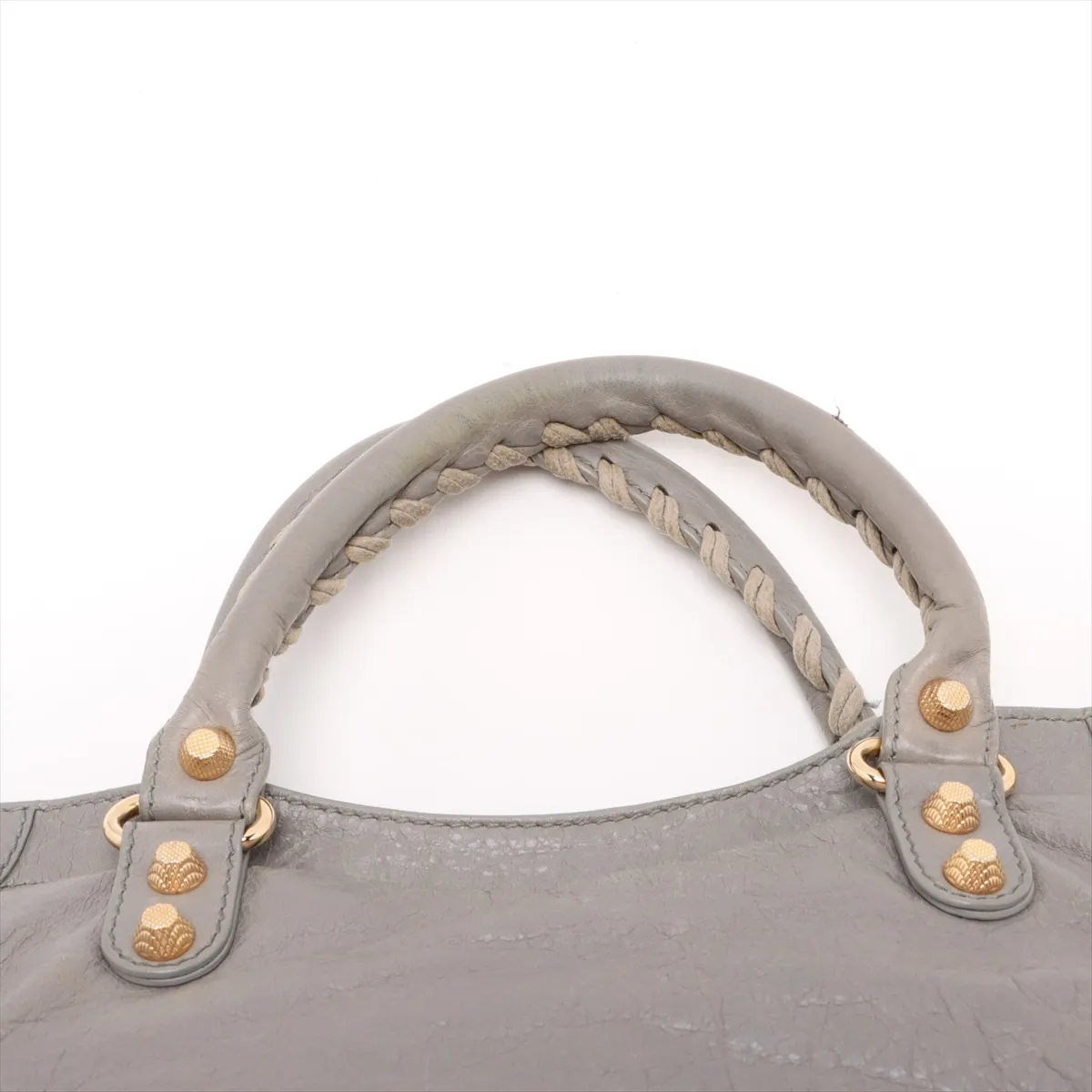 The Giant City Leather 2WAY Handbag Gray 281770 with Mirror — view 6
