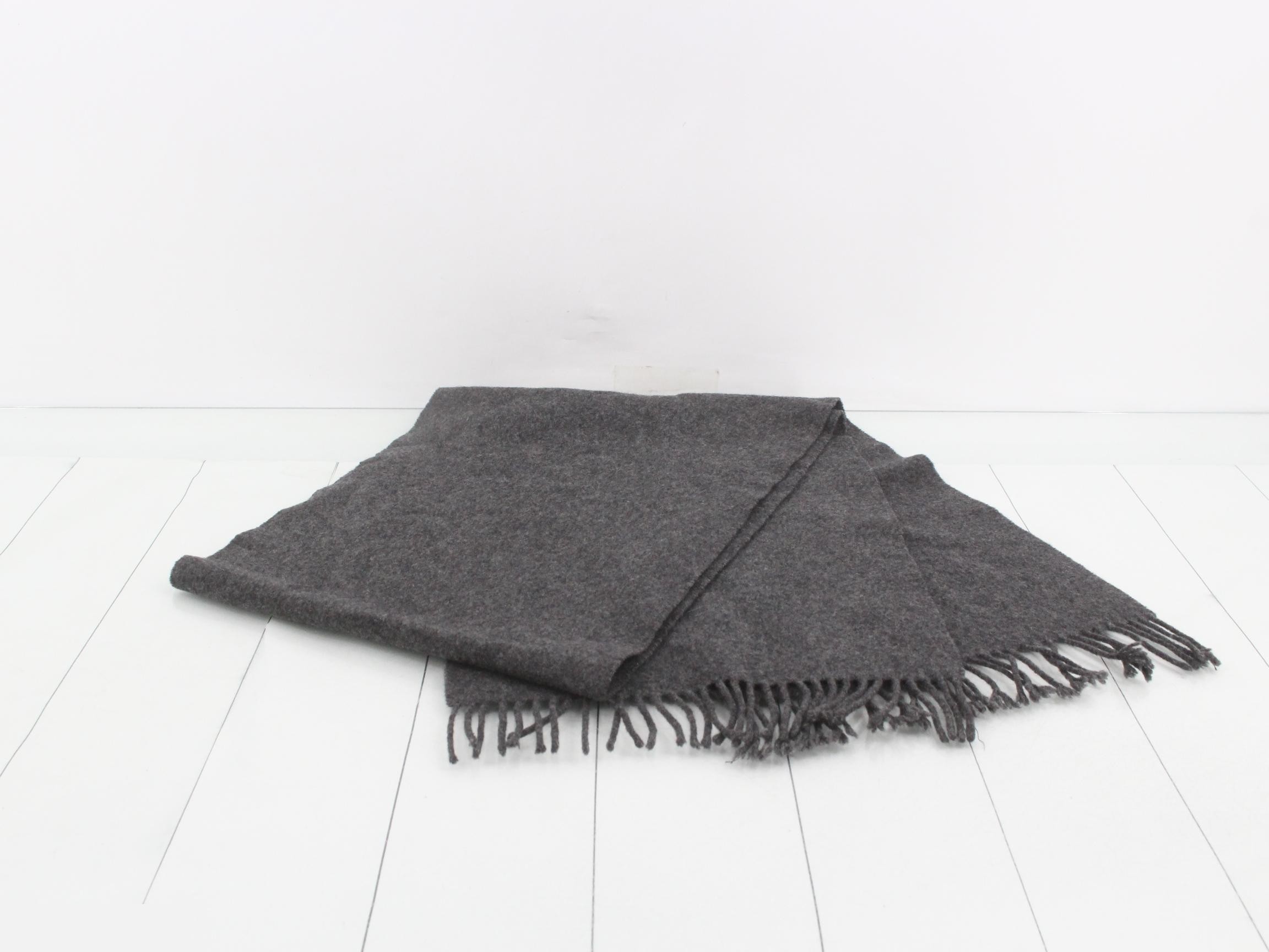 Scarf, gray, 100% wool — view 3