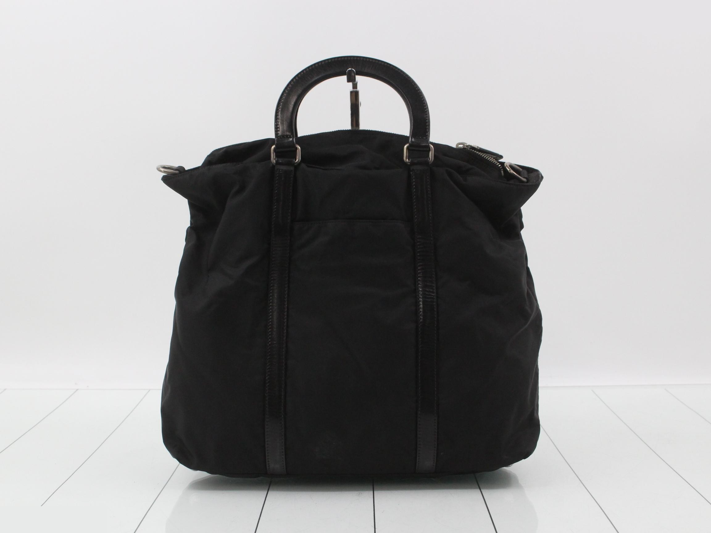 Nylon 2-Way Bag, Black, BN1057 — view 2