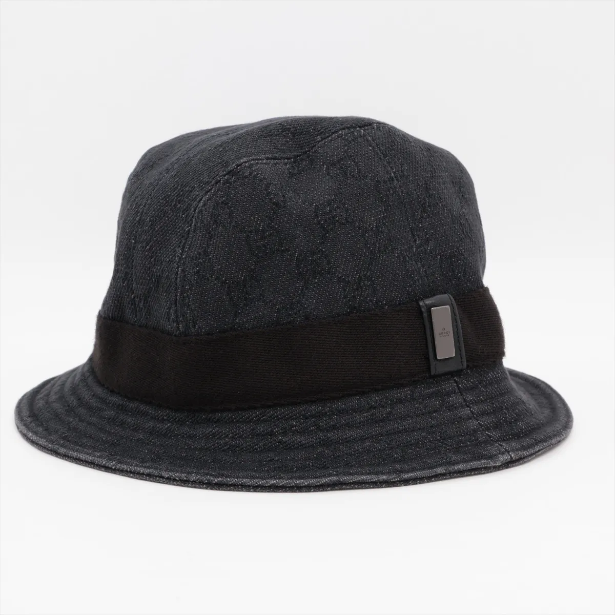 030367 GG Canvas Bucket Hat, Size L, Cotton x Polyurethane, Black. — view 2