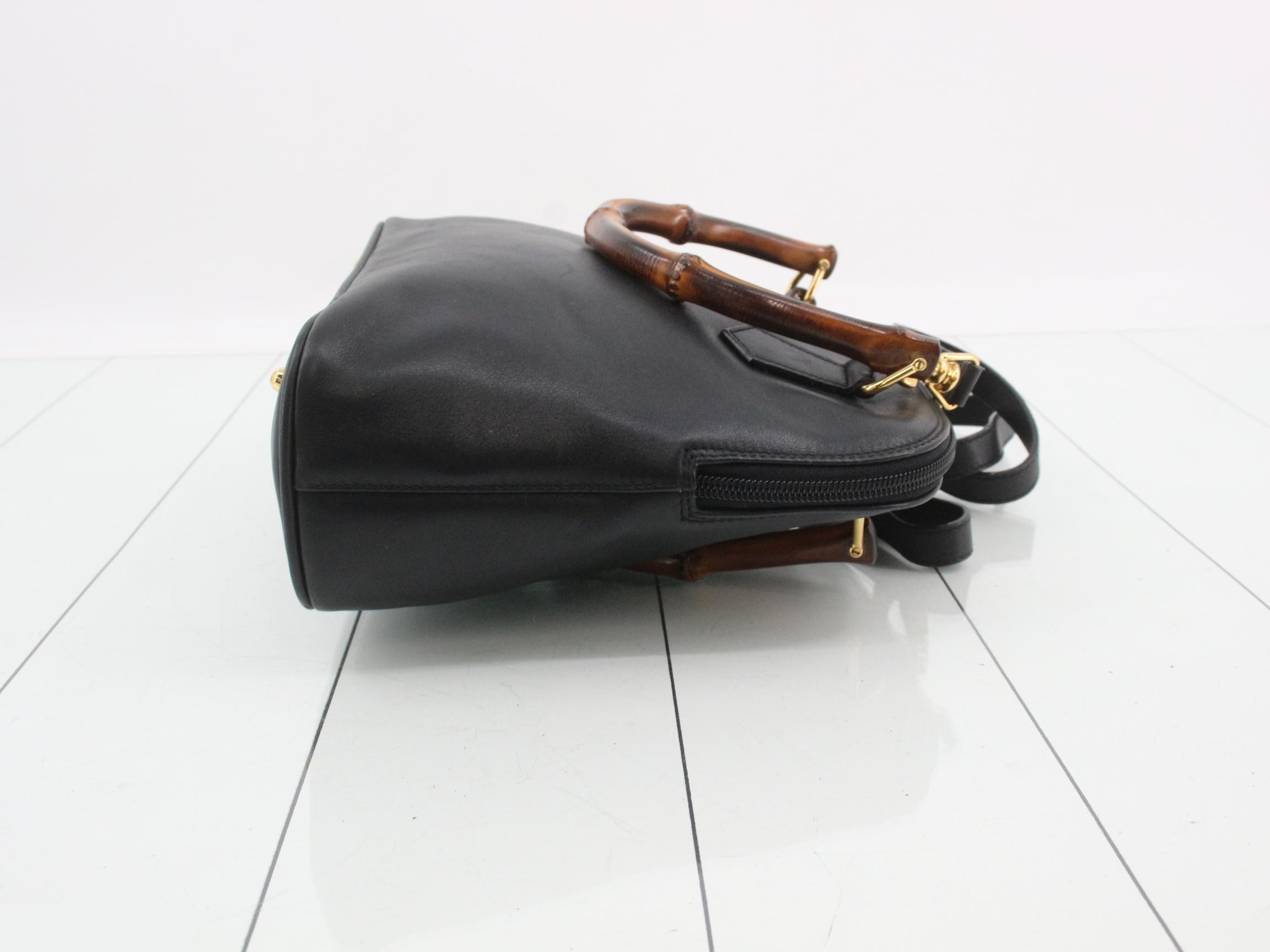 Bamboo 2-way Leather Shoulder Bag — view 3