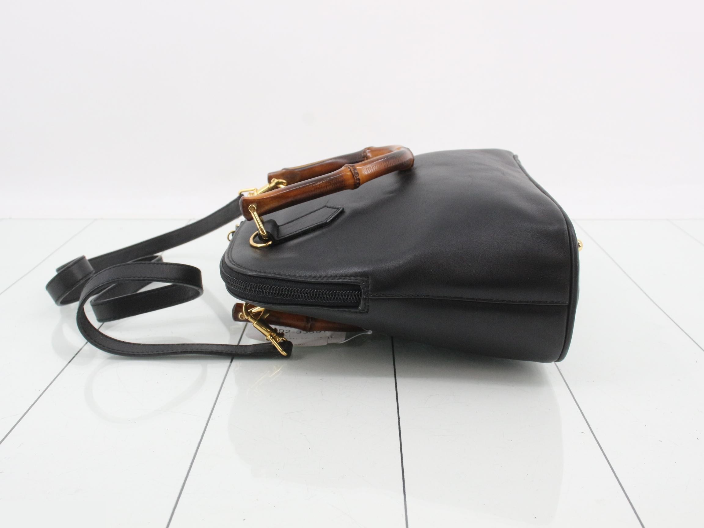 Bamboo 2-way Leather Shoulder Bag — view 4