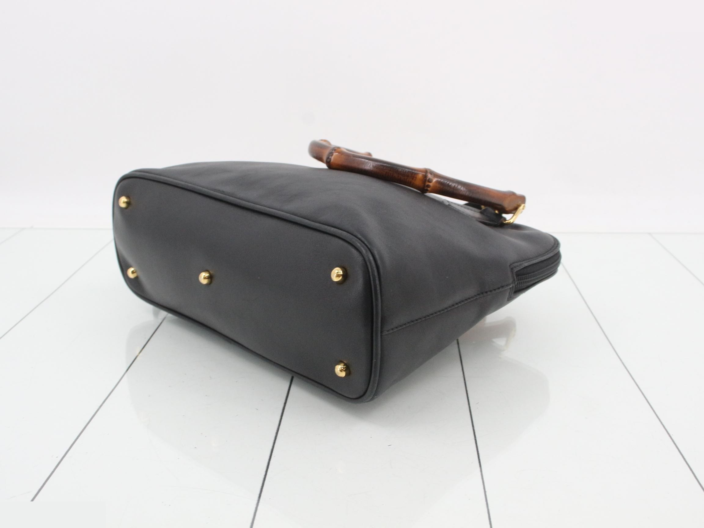 Bamboo 2-way Leather Shoulder Bag — view 6