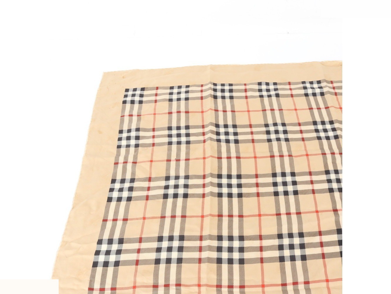 Nova Check, with tag, 100% silk scarf — view 2