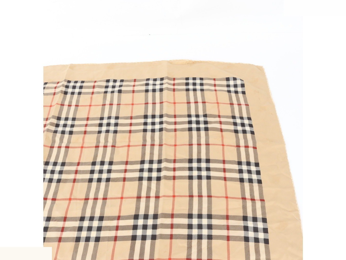 Nova Check, with tag, 100% silk scarf — view 3