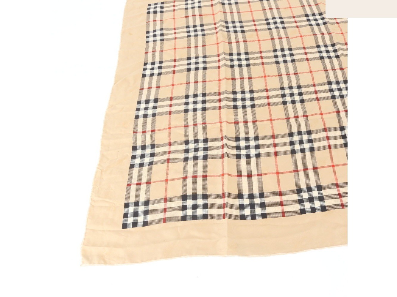 Nova Check, with tag, 100% silk scarf — view 4