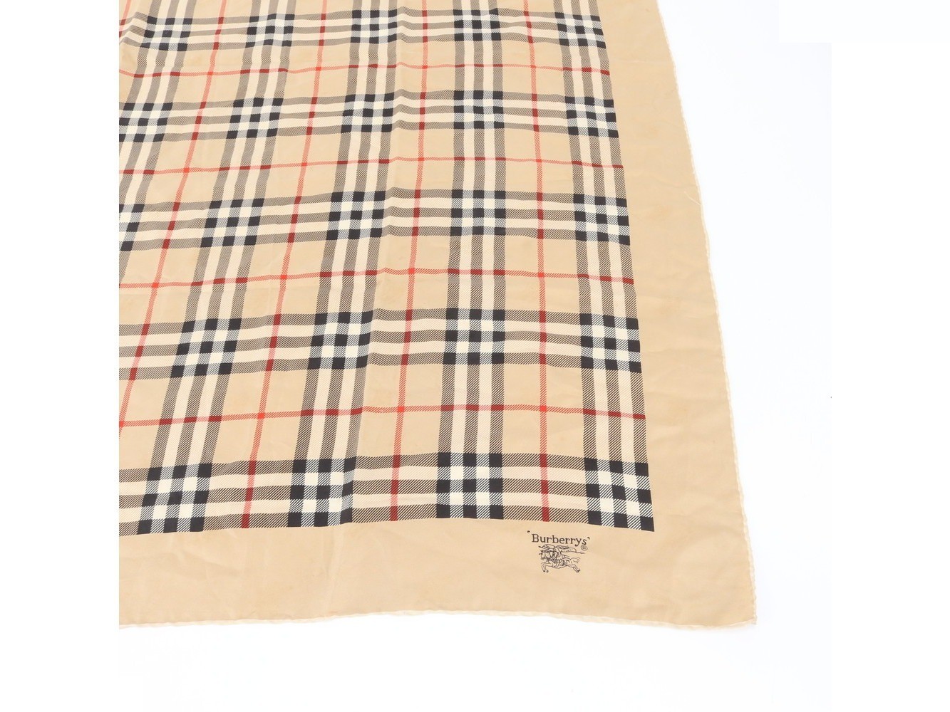 Nova Check, with tag, 100% silk scarf — view 5