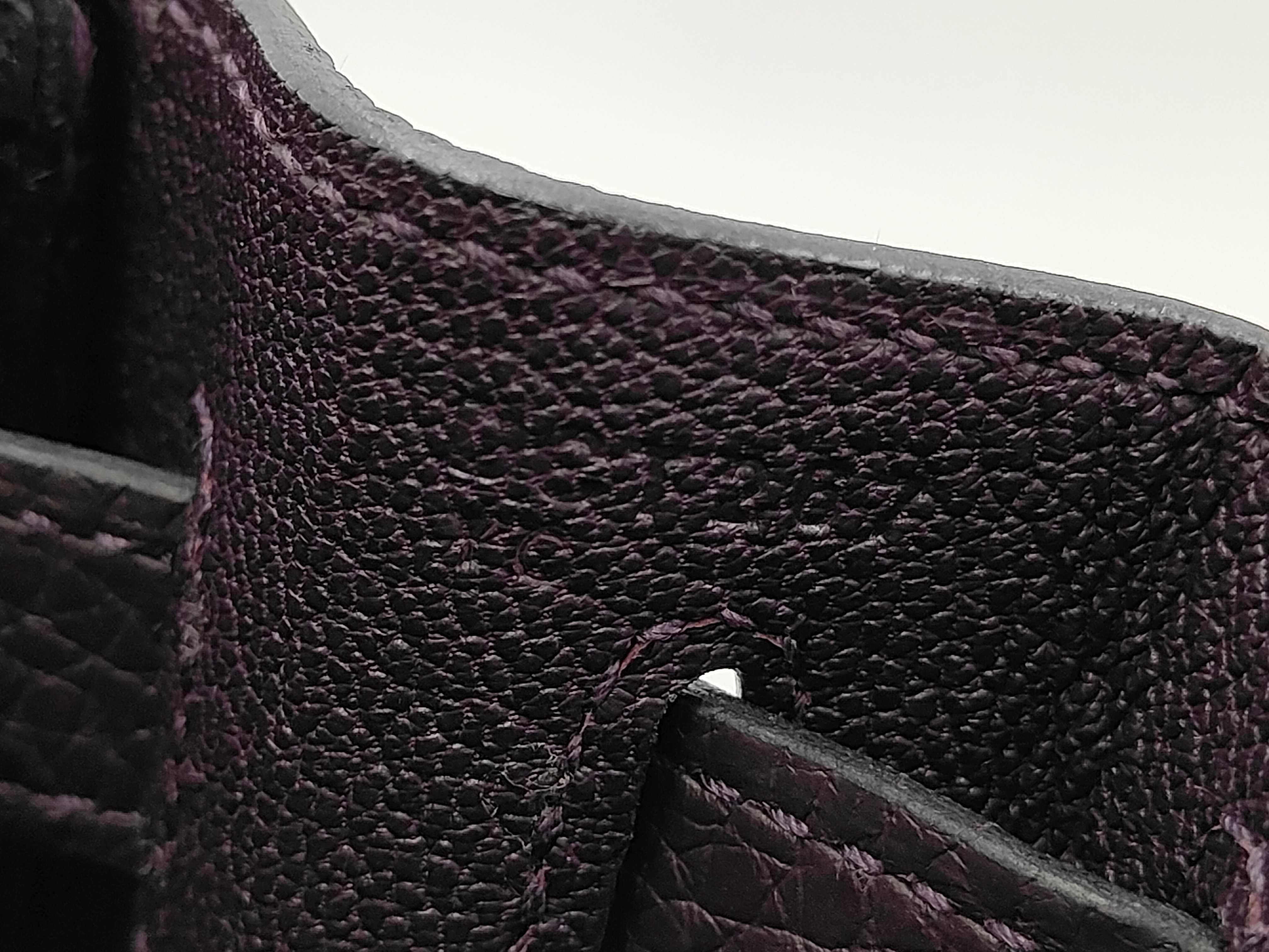 Kelly 28 Togo Raisin Silver Hardware D Stamp Handbag — view 10