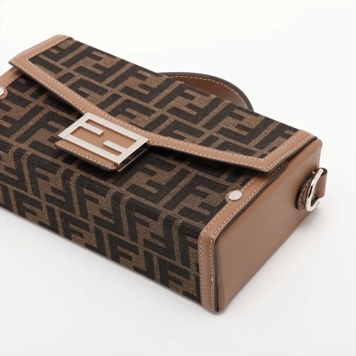 Zucca Soft Trunk Baguette 7VA565 Canvas x Leather 2-Way Handbag Brown — view 3