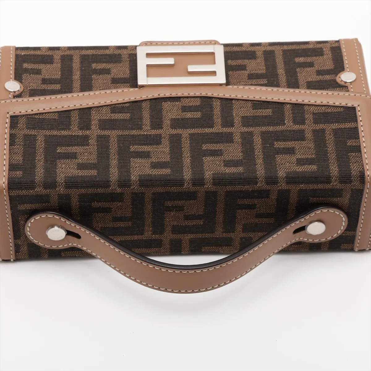 Zucca Soft Trunk Baguette 7VA565 Canvas x Leather 2-Way Handbag Brown — view 5