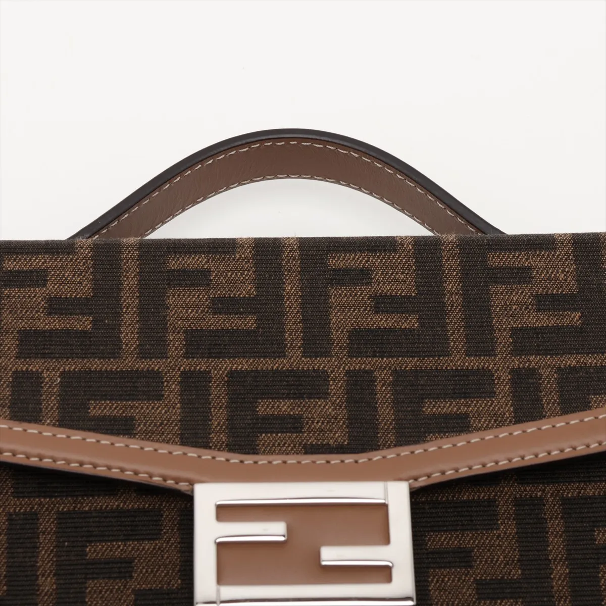 Zucca Soft Trunk Baguette 7VA565 Canvas x Leather 2-Way Handbag Brown — view 6