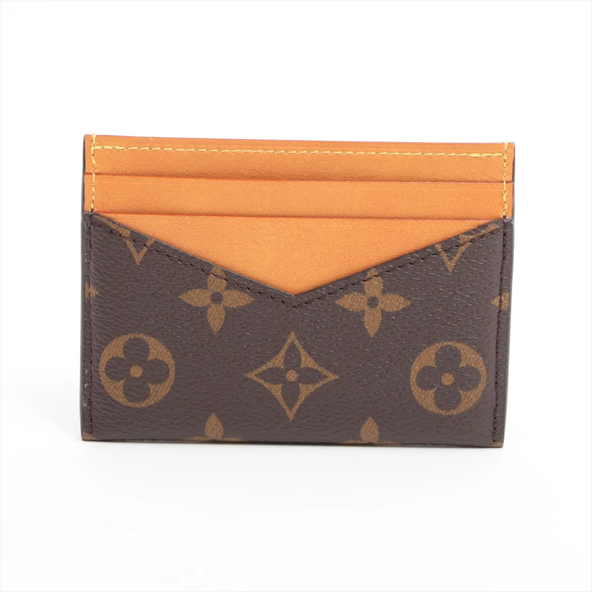 Monogram Canvas - Brown x Orange Card Case Porto Cult M14733 RFID Reactive Triple — view 2